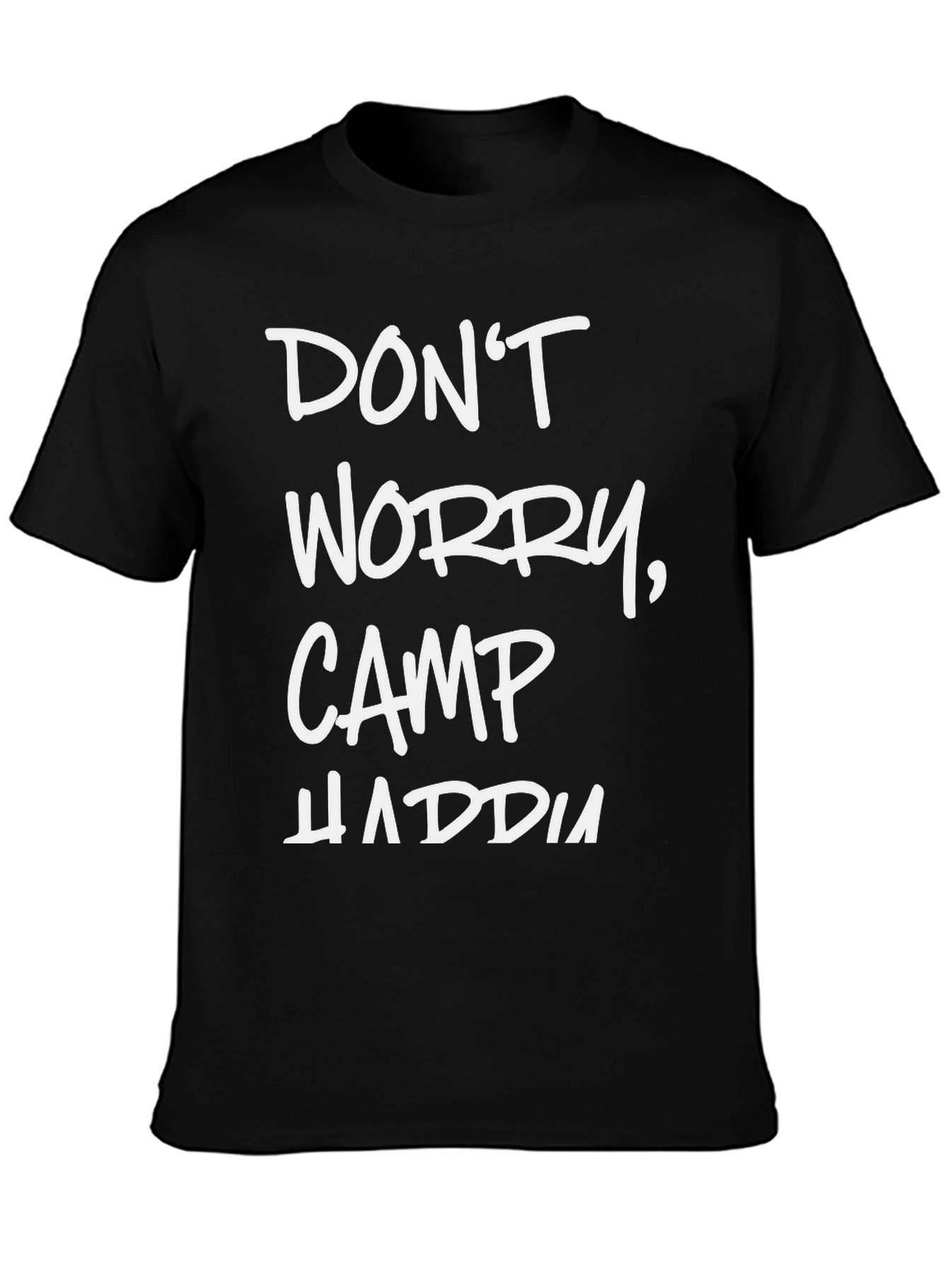 Dont Worry Camp HADDIA Black Tee