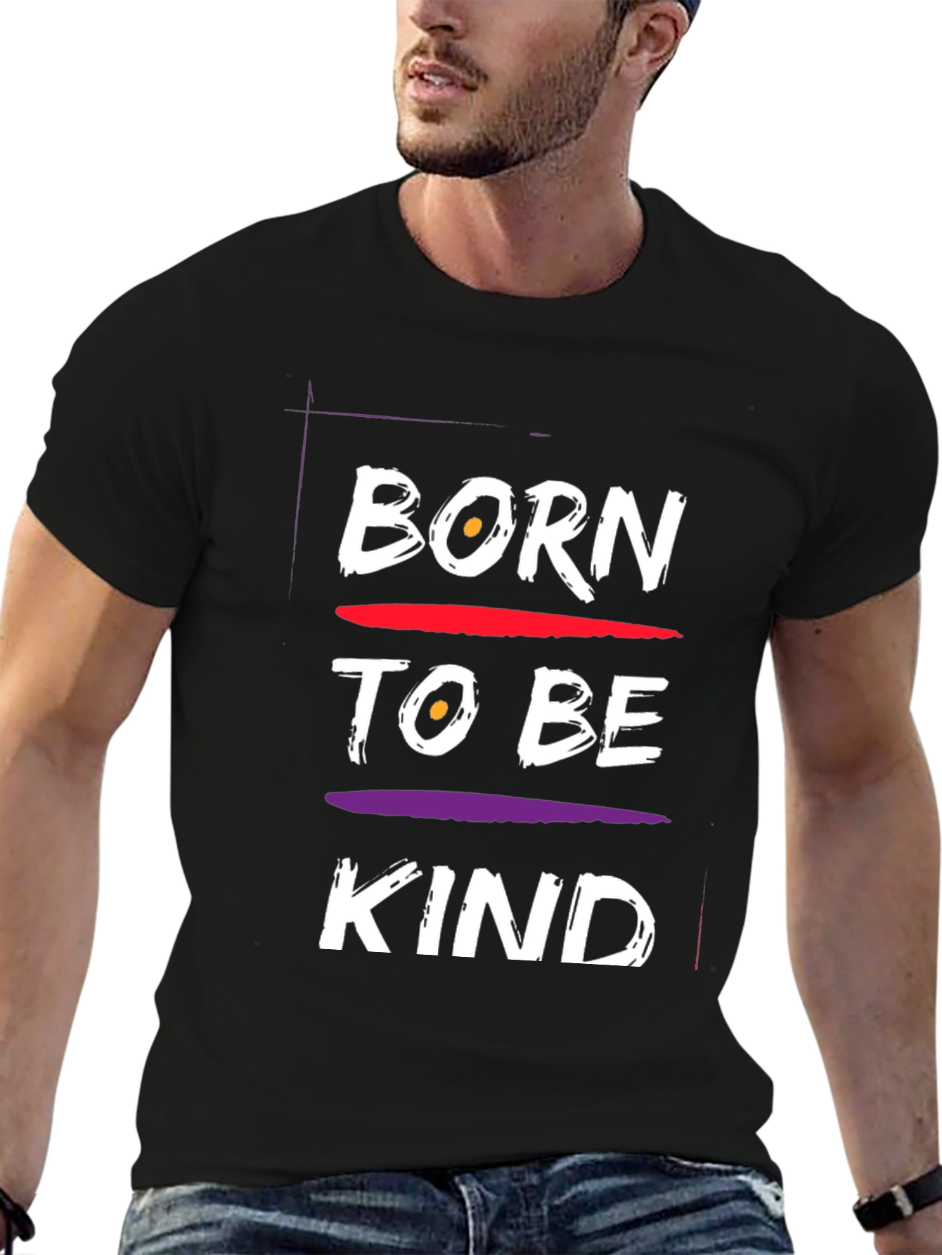 Born To Be Kind Black Graphic Tee