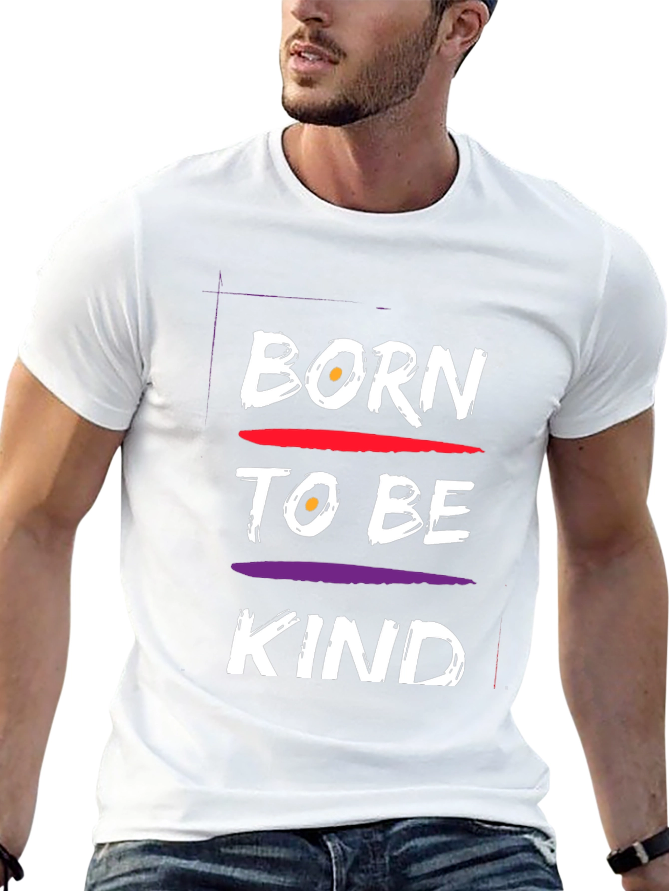 Born To Be Kind Black Graphic Tee
