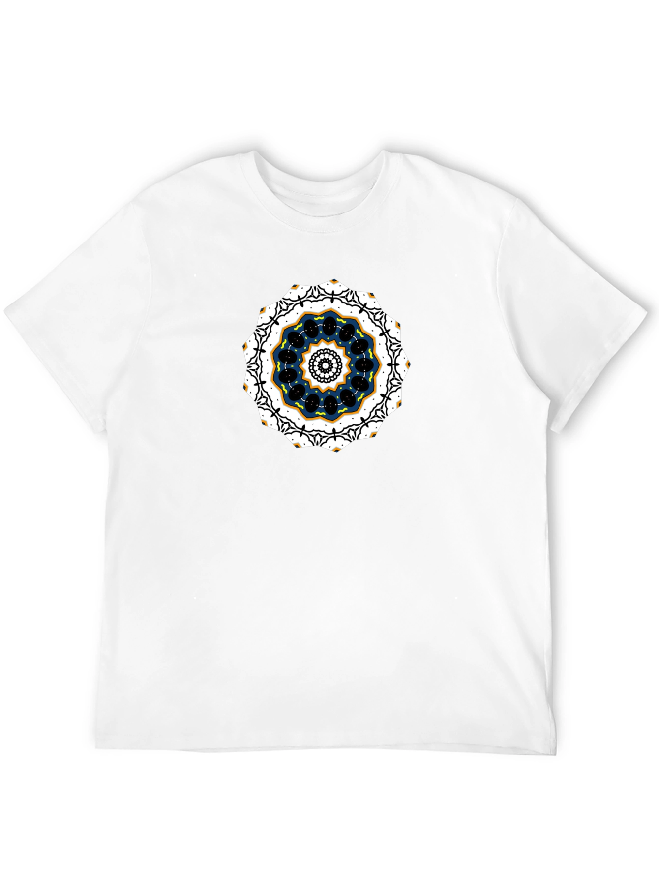 Black Tee with Mandala Graphic