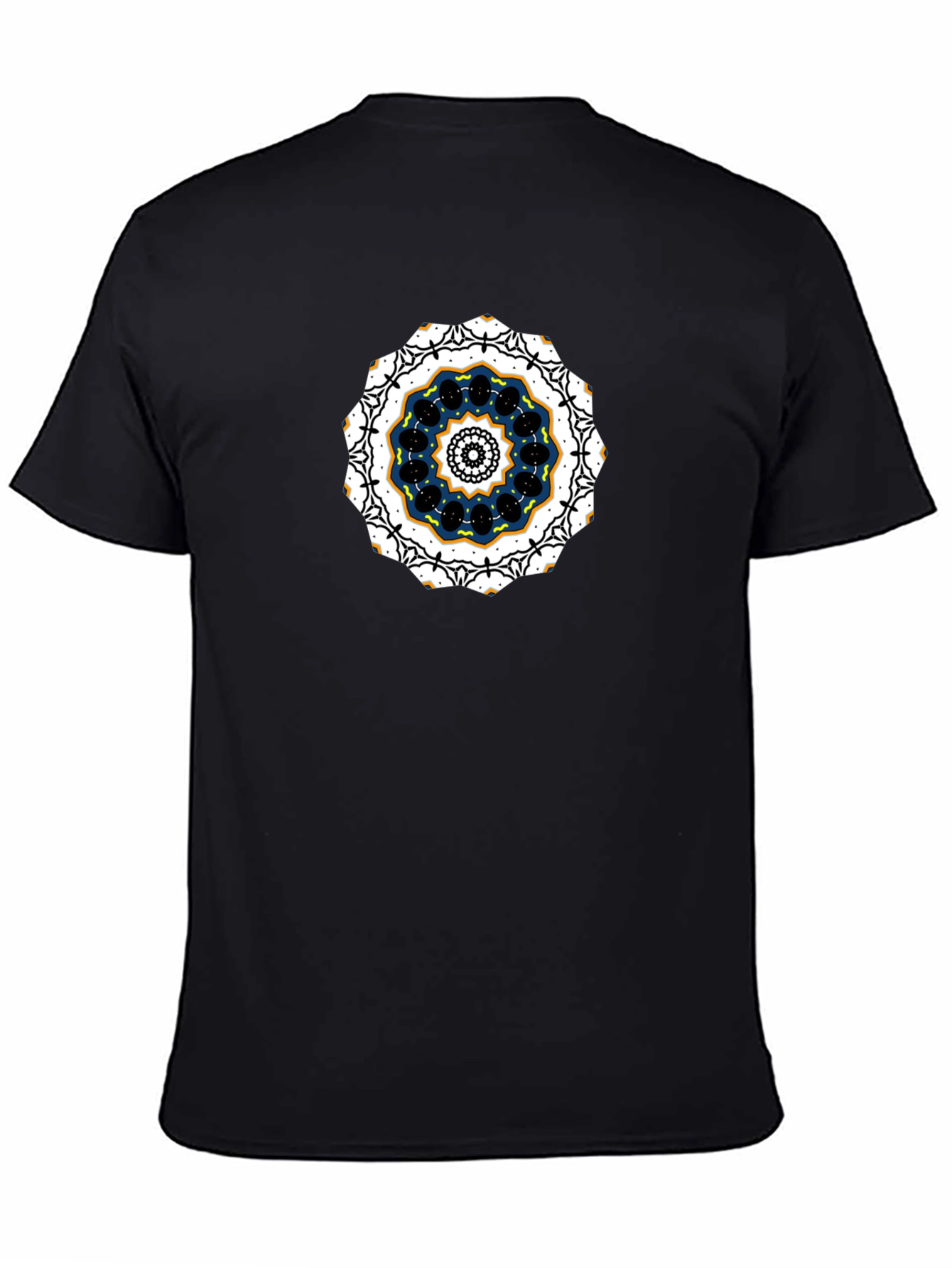 Black Tee with Mandala Graphic
