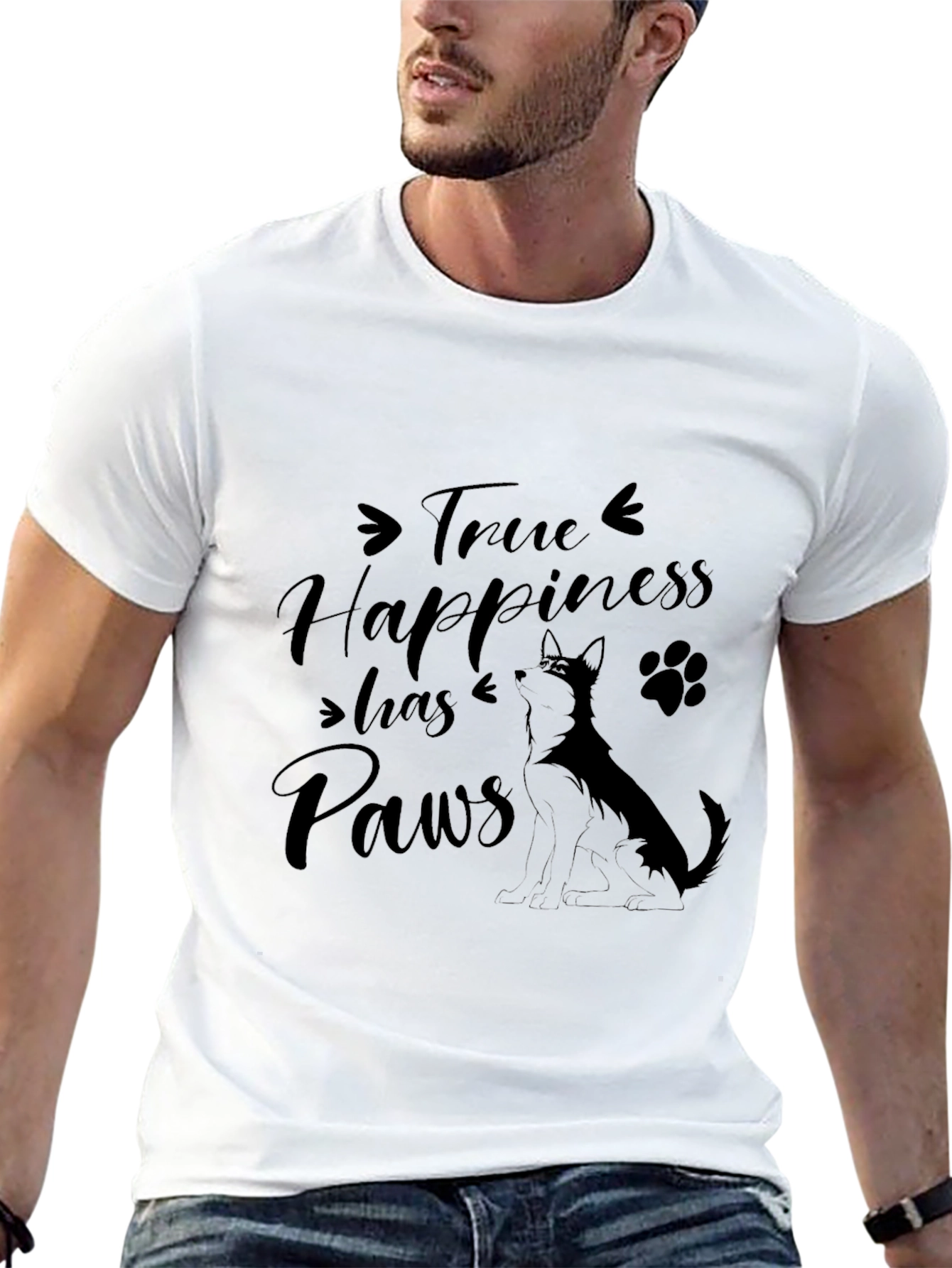 True Happiness Has Paws T-Shirt