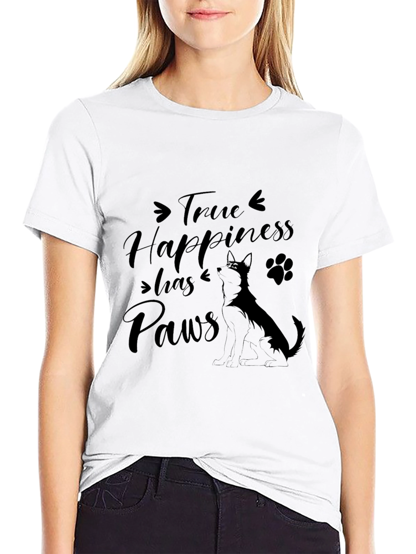 True Happiness Has Paws T-Shirt