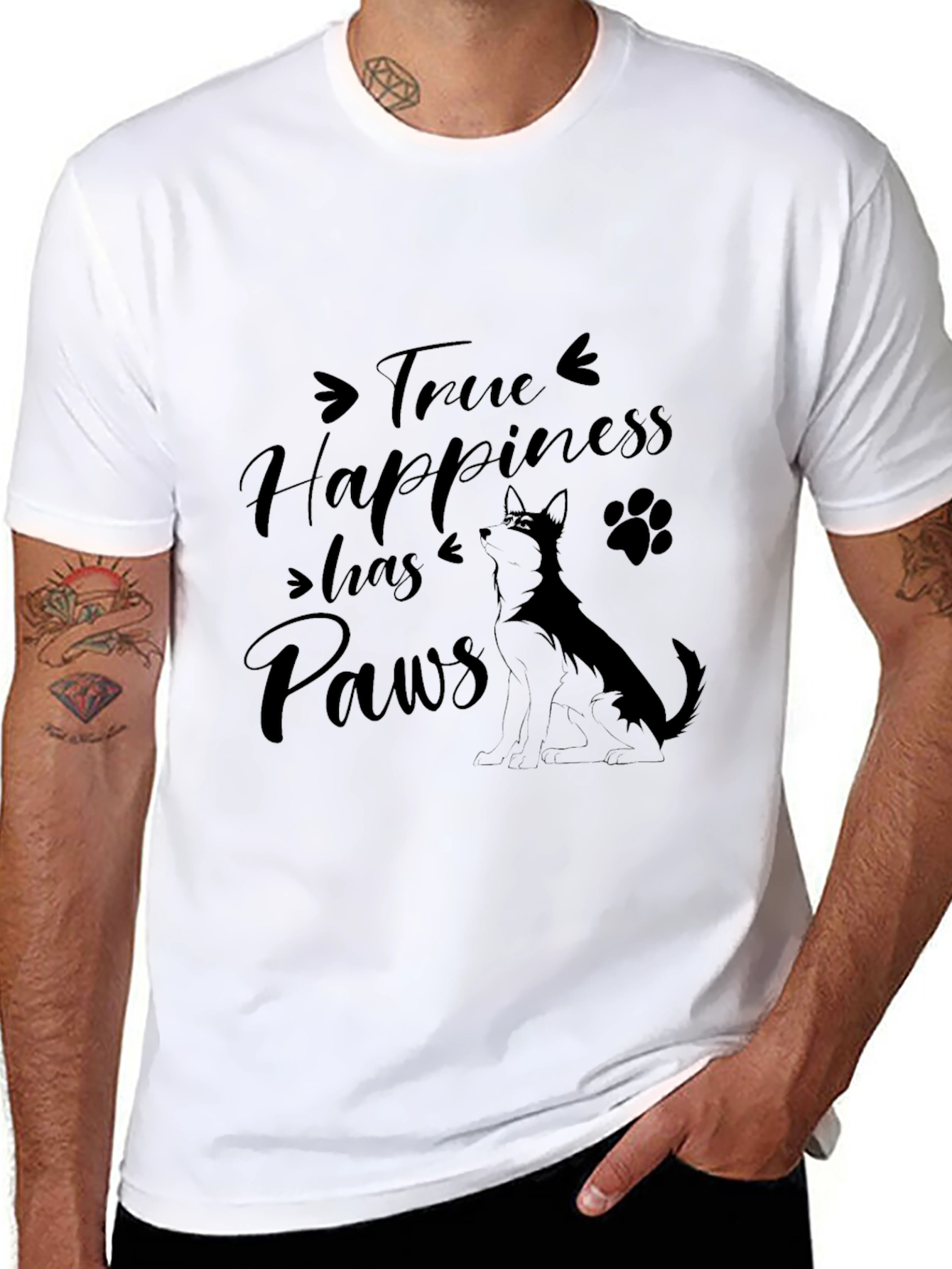 True Happiness Has Paws T-Shirt