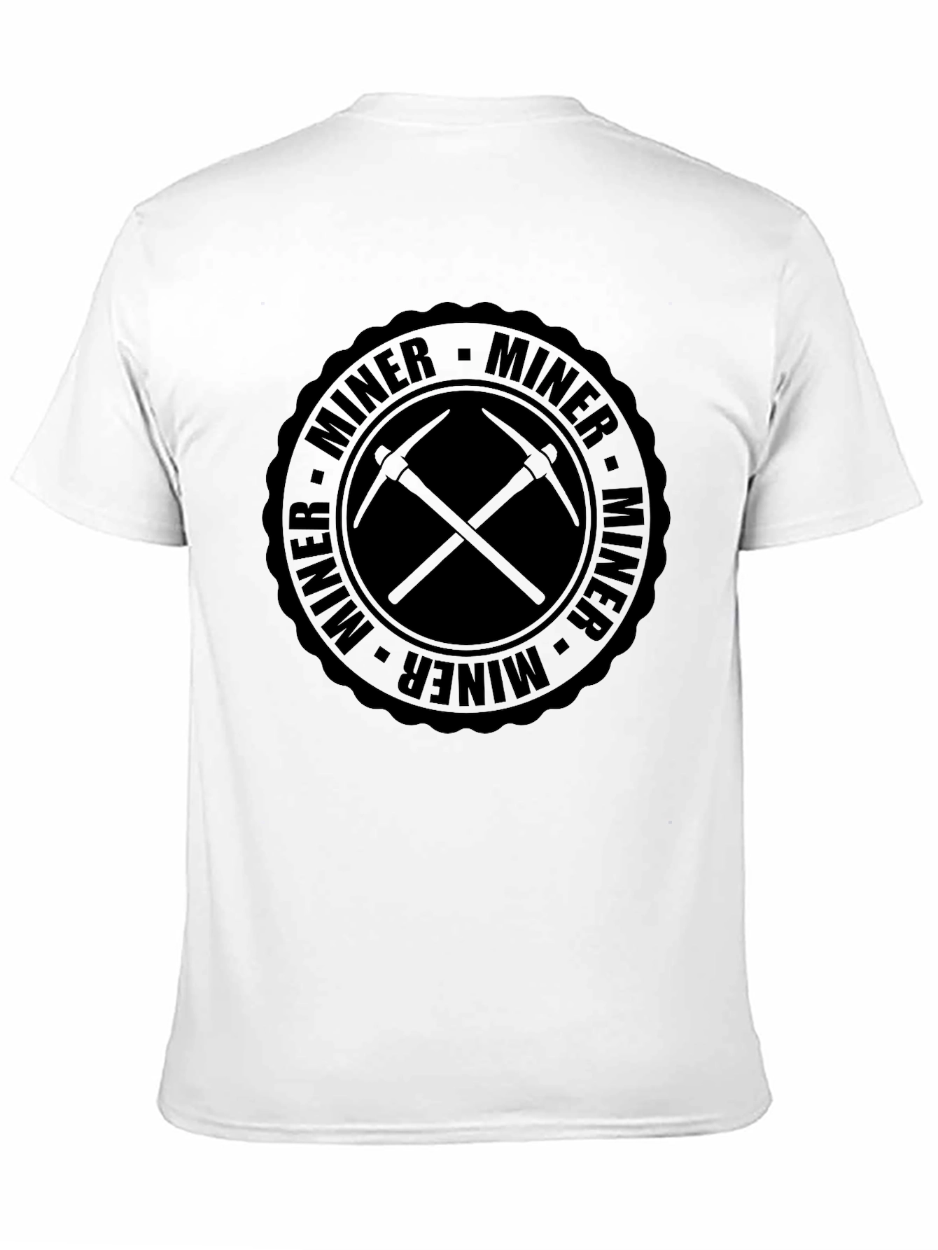 Black Miner Pickaxe Graphic T-Shirt