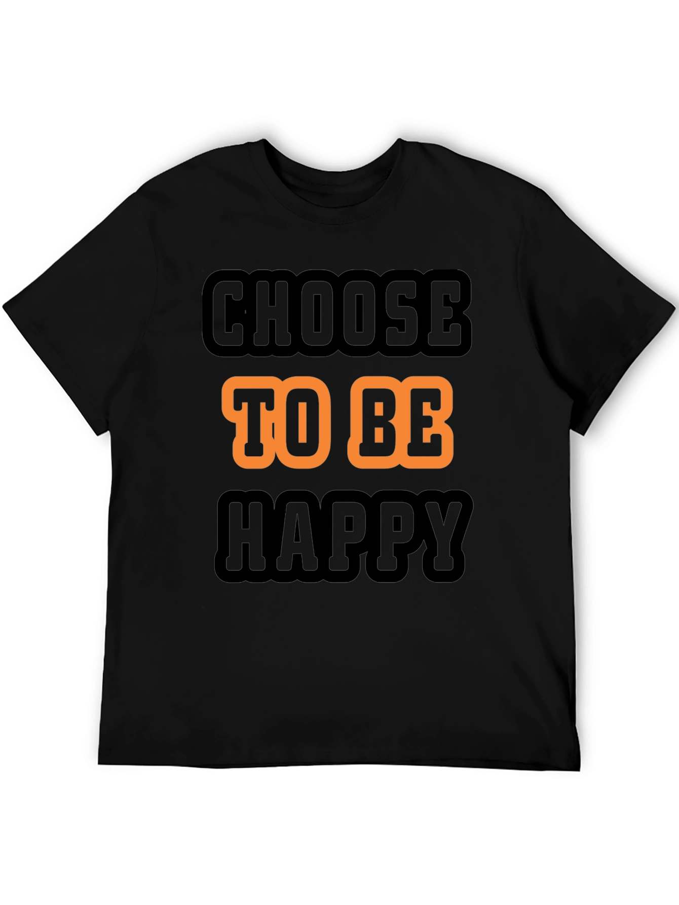 Choose to be Happy Graphic T-Shirt - Black