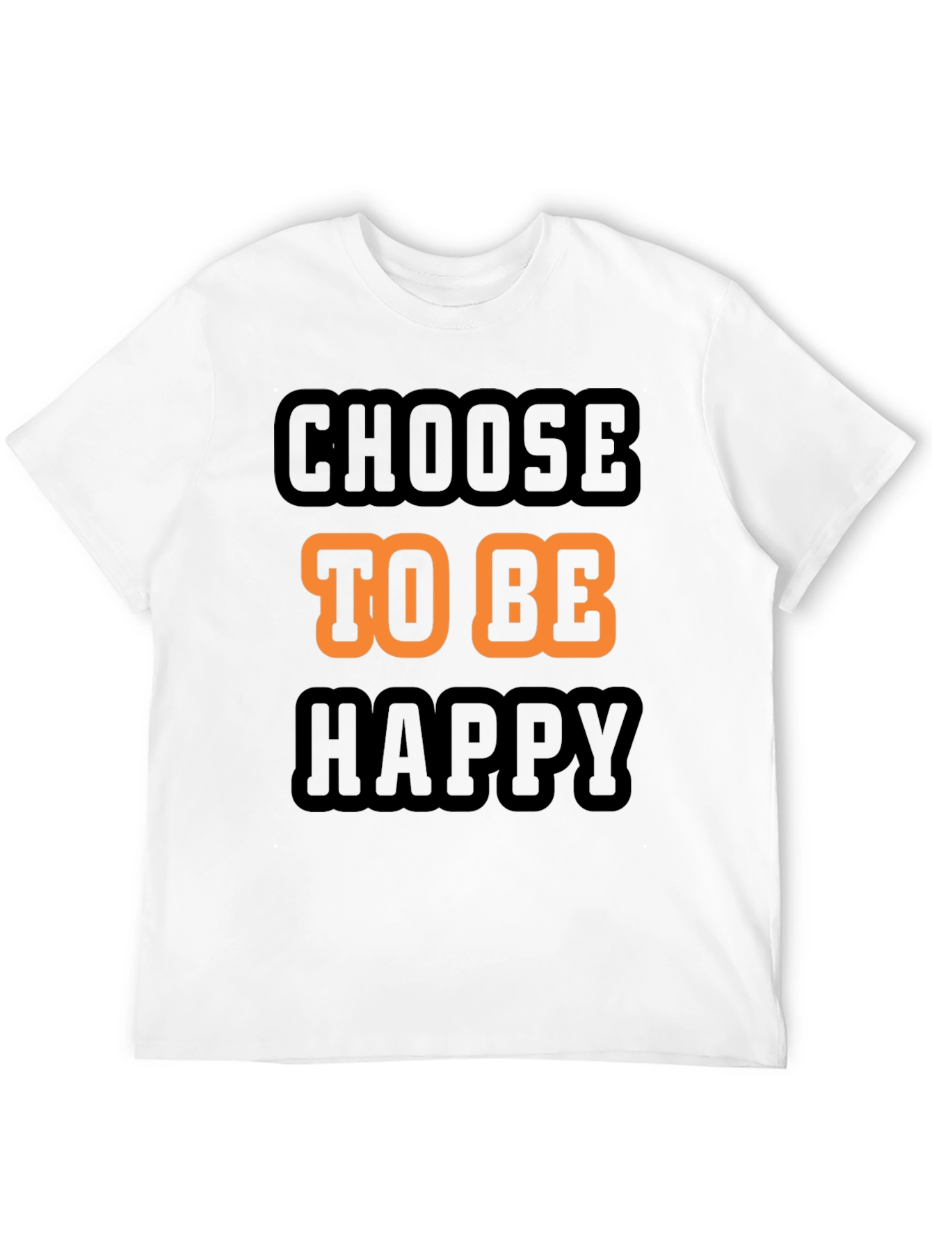 Choose to be Happy Graphic T-Shirt - Black