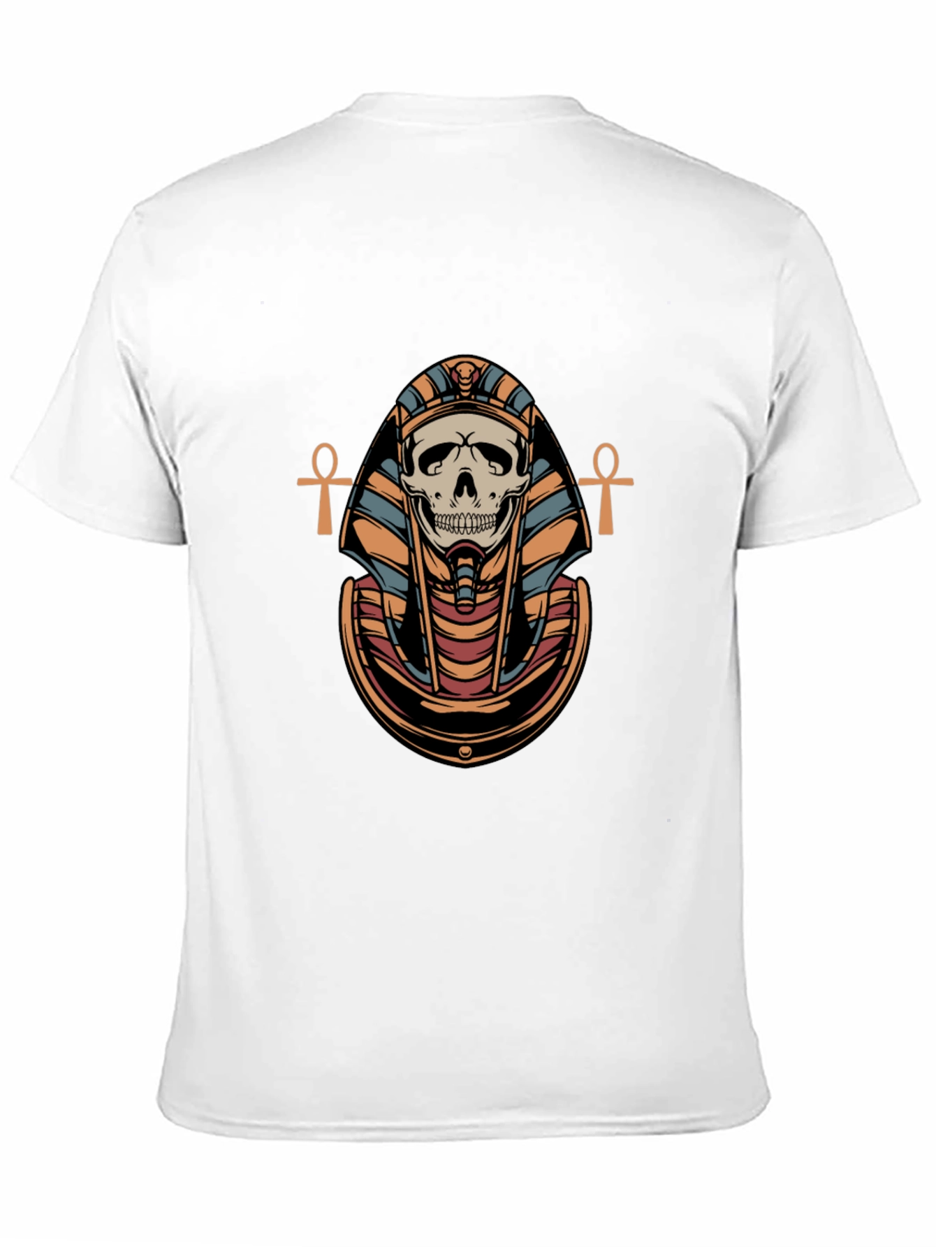 Skull Pharaoh Graphic Print T-Shirt