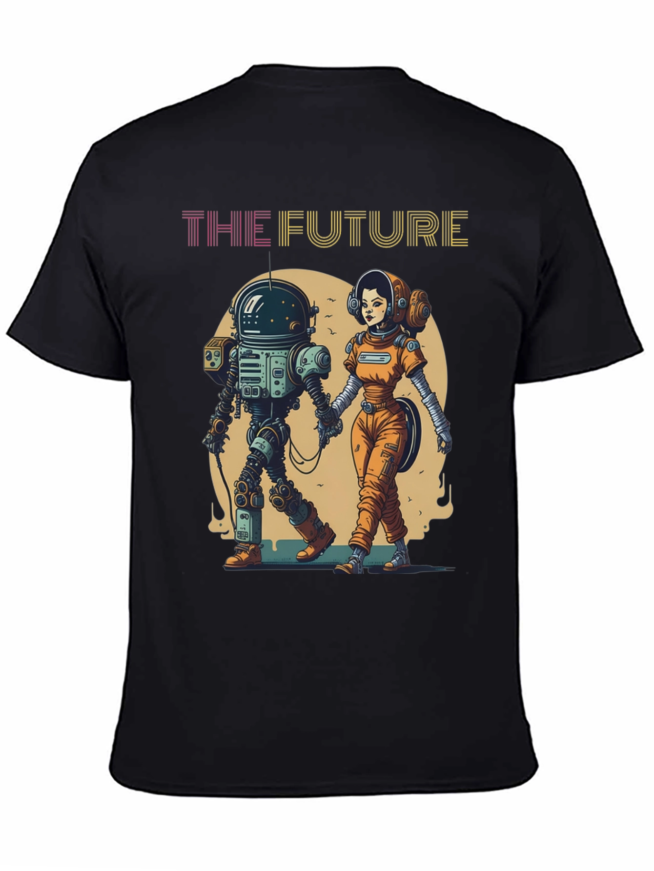The Future T-Shirt: Robot & Astronaut Couple