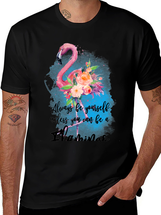 Watercolor Flamingo T-Shirt - Be Yourself Apparel
