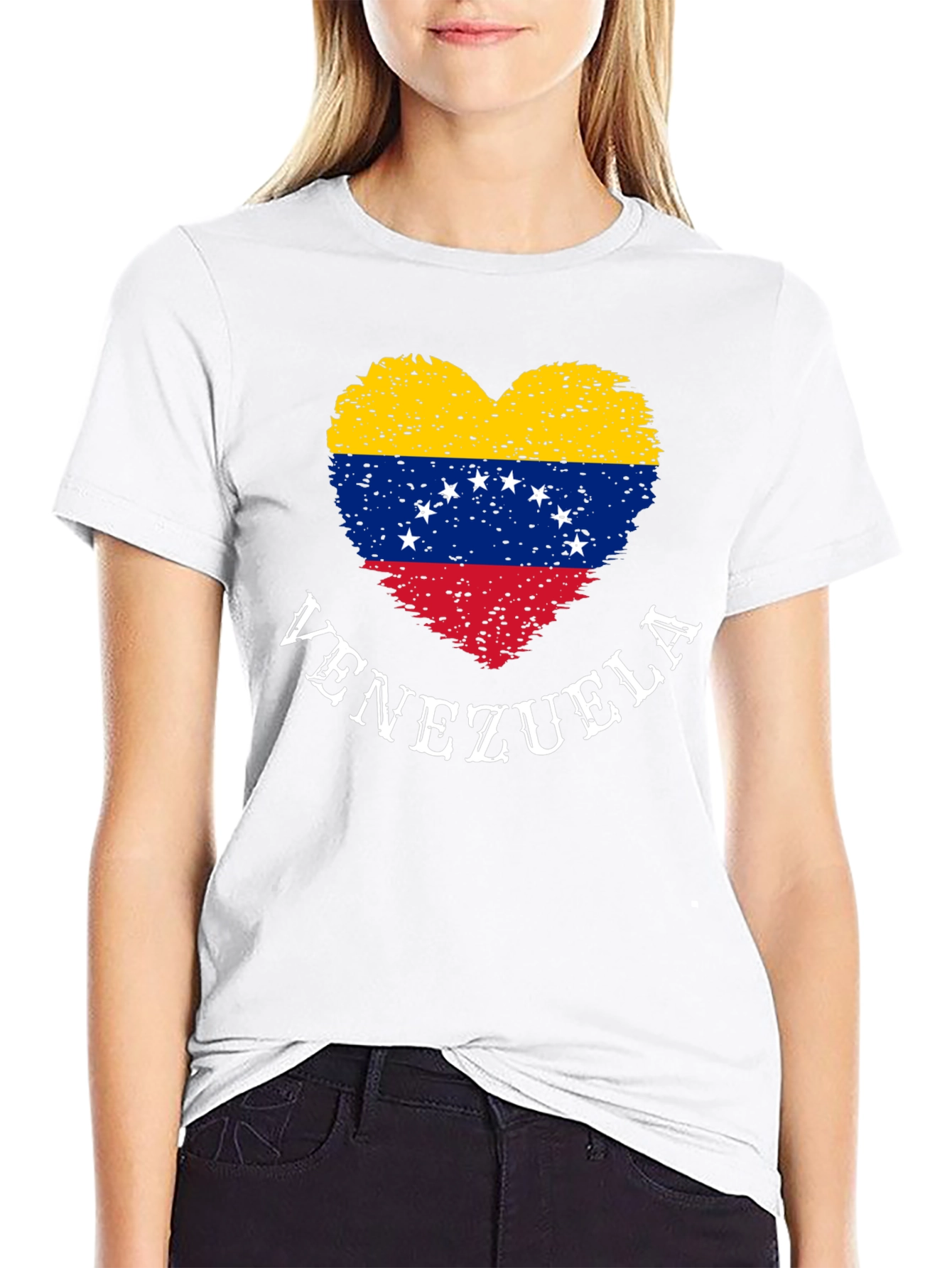 Venezuela Flag Heart Graphic T-Shirt