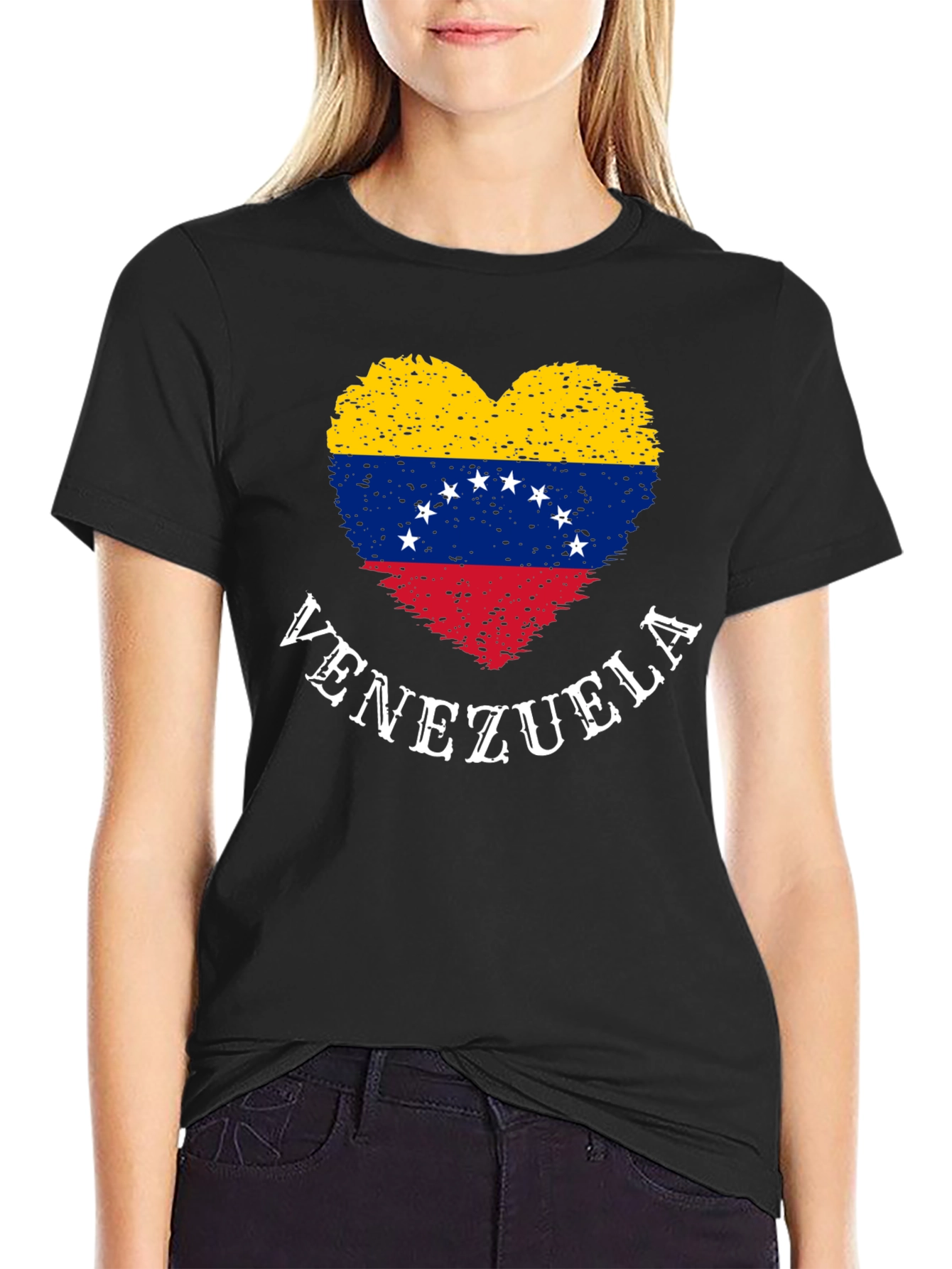 Venezuela Flag Heart Graphic T-Shirt