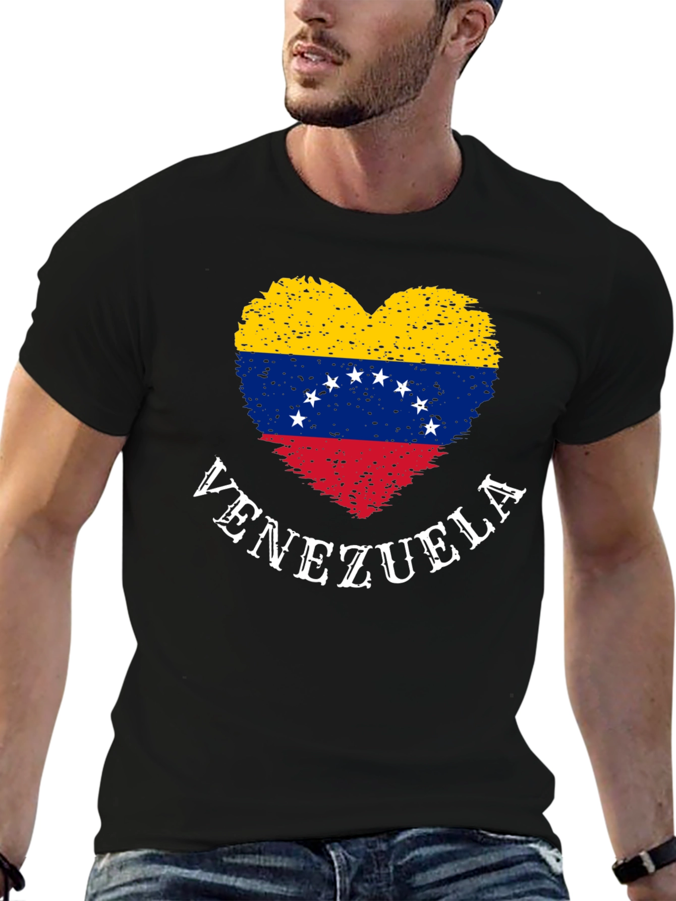 Venezuela Flag Heart Graphic T-Shirt