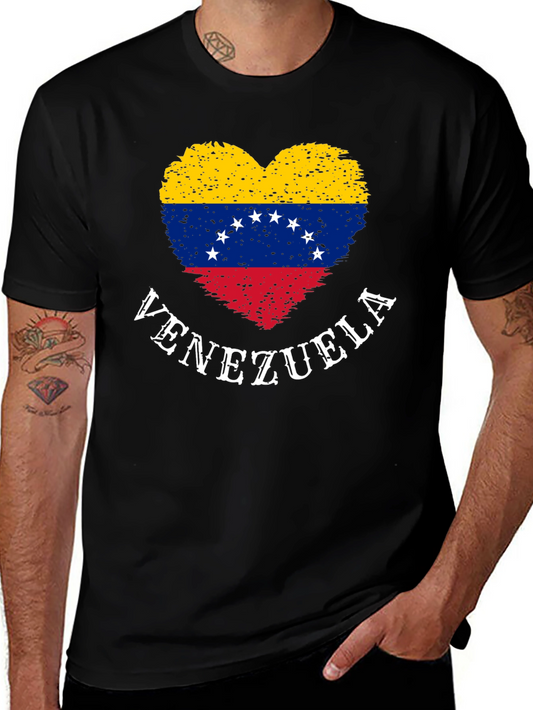 Venezuela Flag Heart Graphic T-Shirt