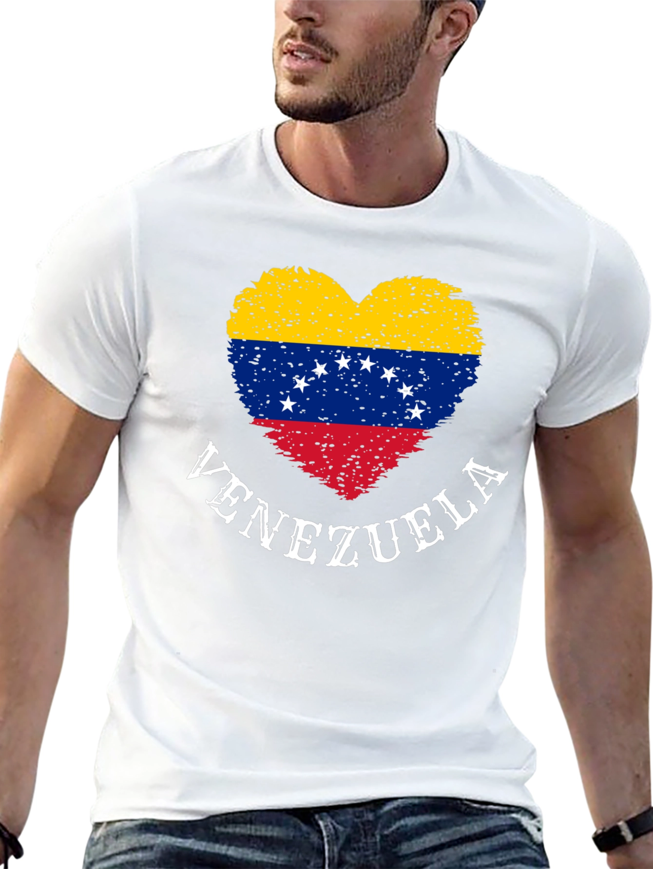 Venezuela Flag Heart Graphic T-Shirt