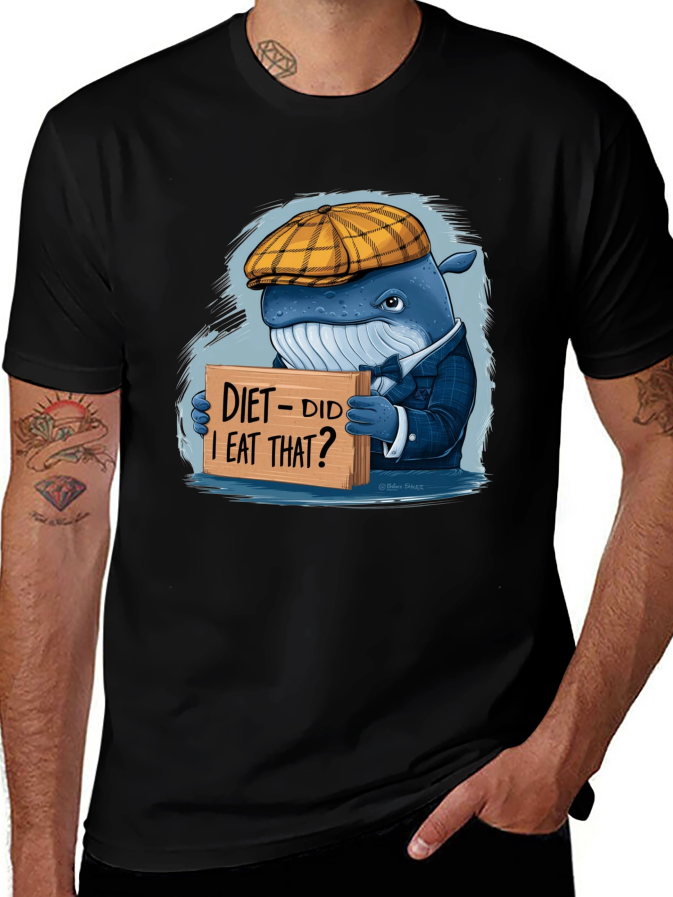 Diet Whale T-Shirt: Funny Marine Life Tee
