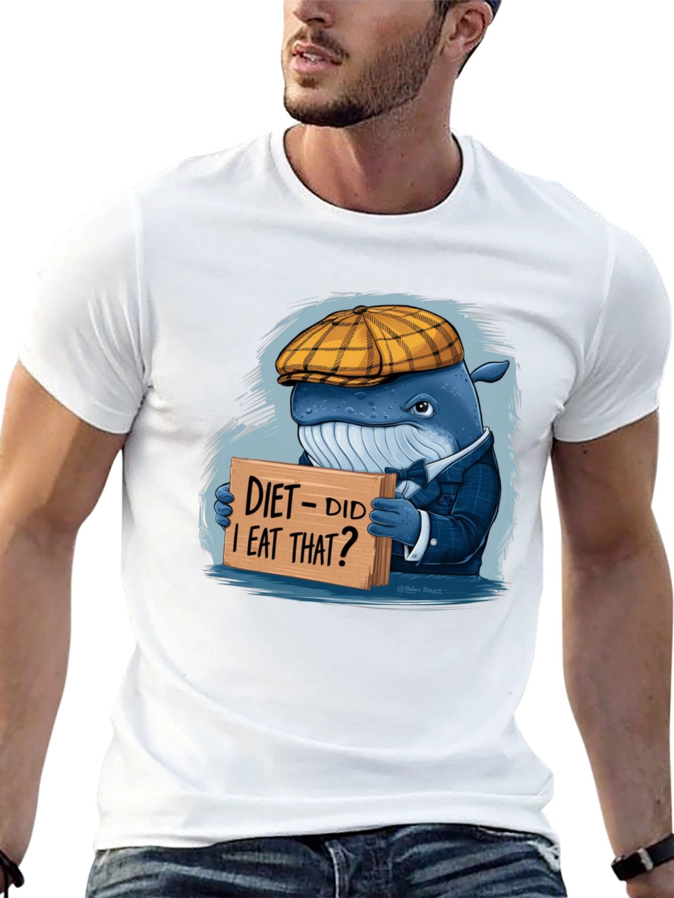 Diet Whale T-Shirt: Funny Marine Life Tee