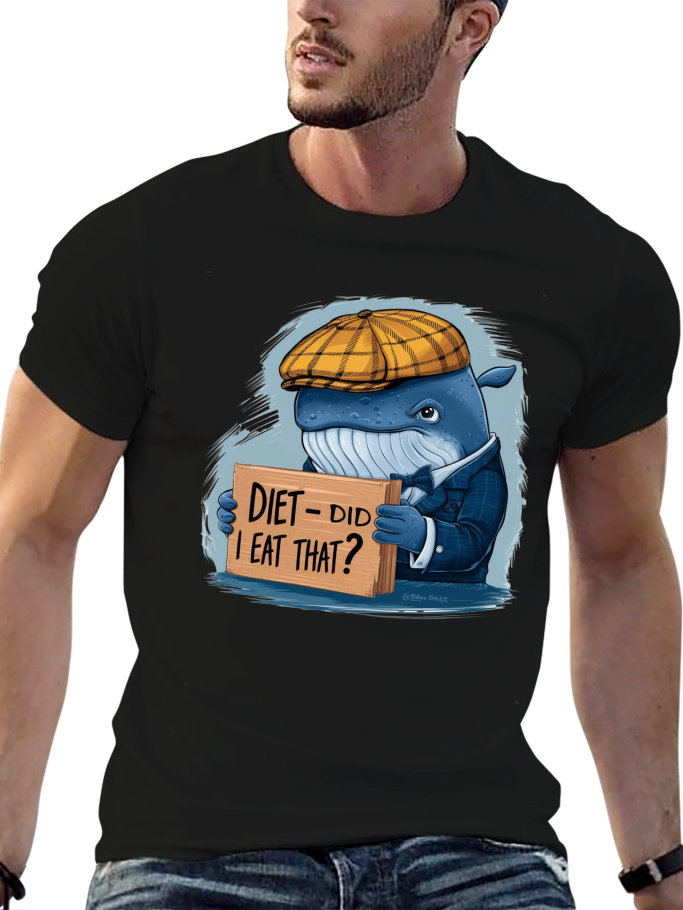 Diet Whale T-Shirt: Funny Marine Life Tee