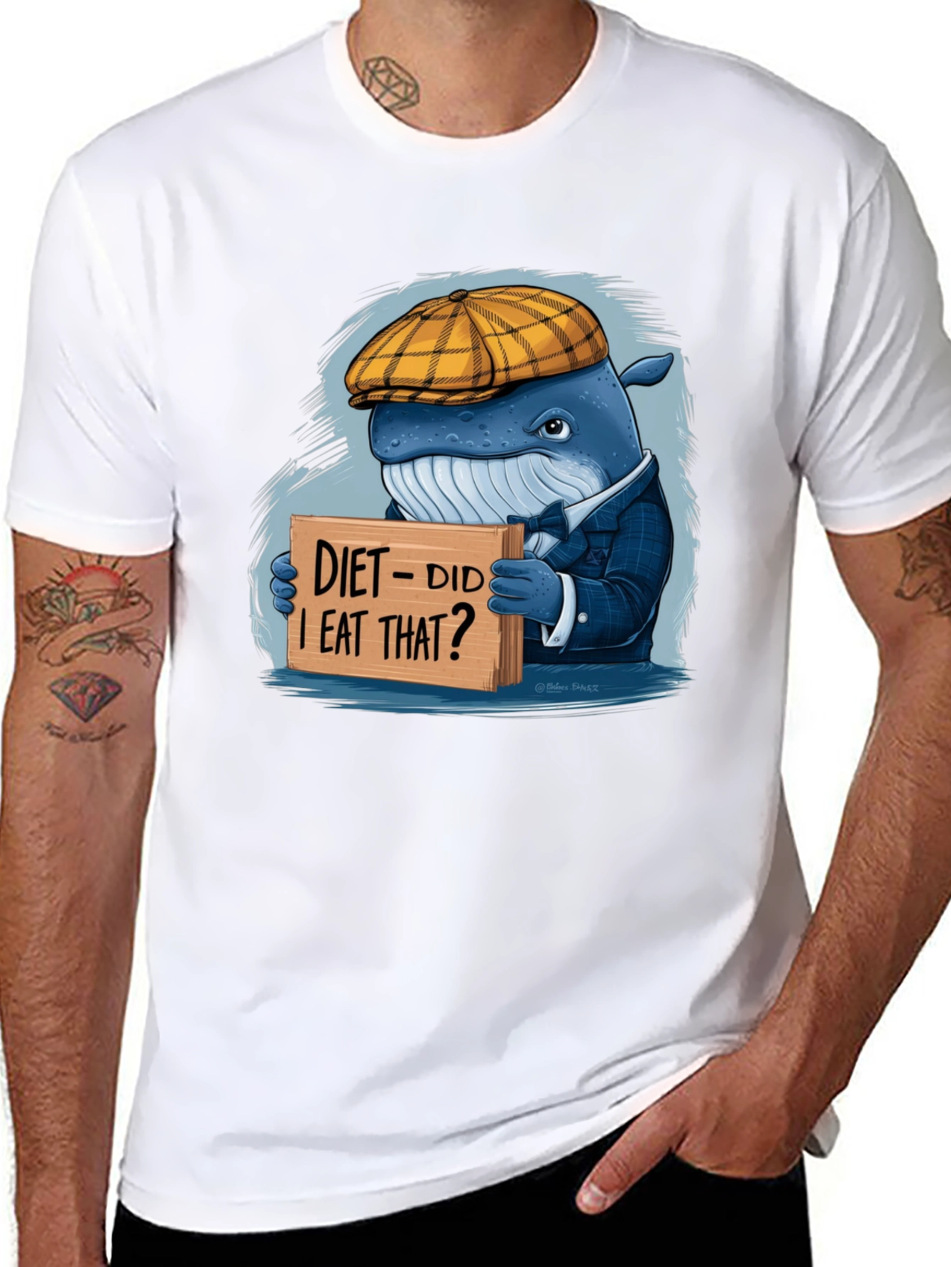 Diet Whale T-Shirt: Funny Marine Life Tee