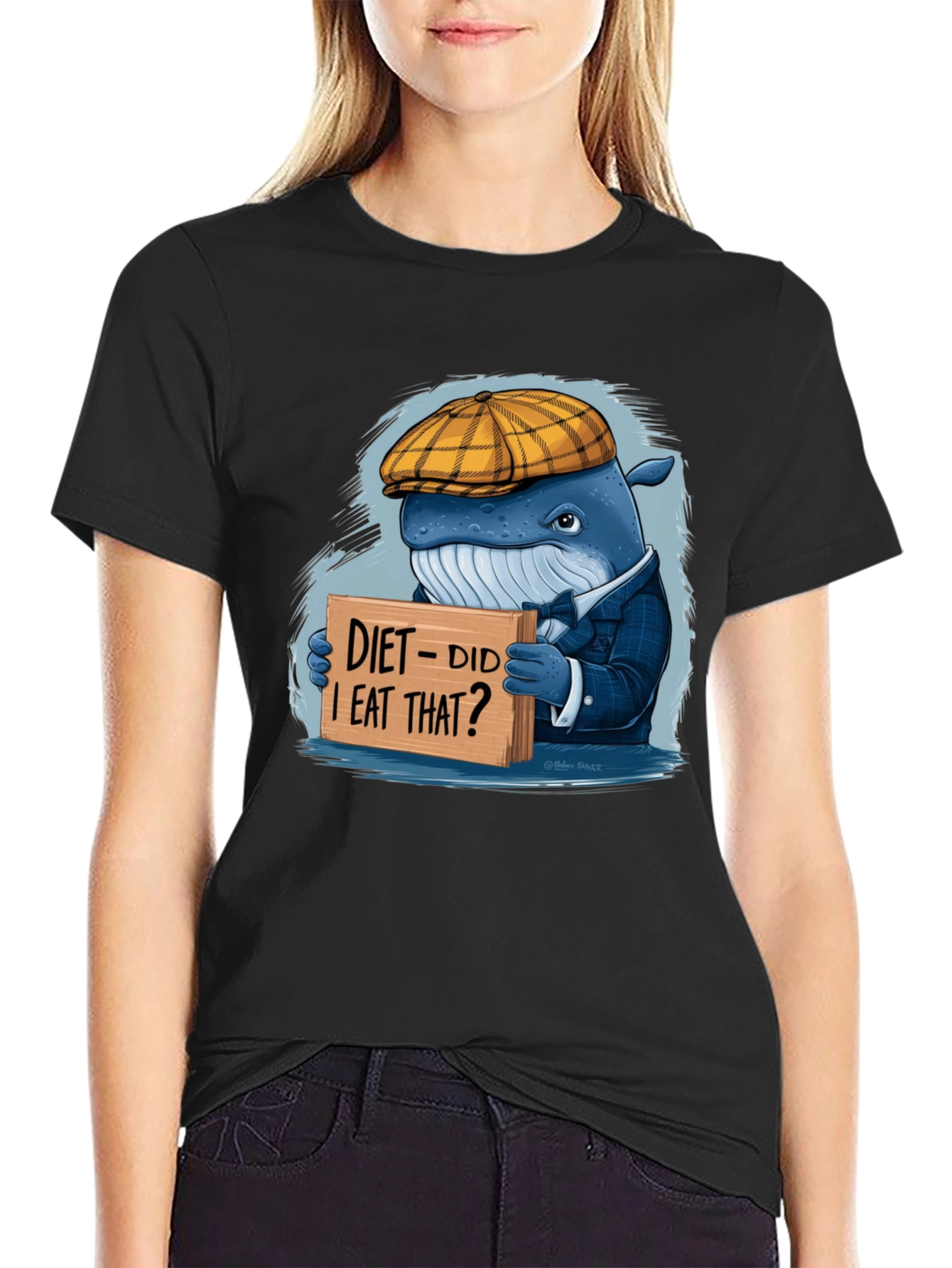 Diet Whale T-Shirt: Funny Marine Life Tee