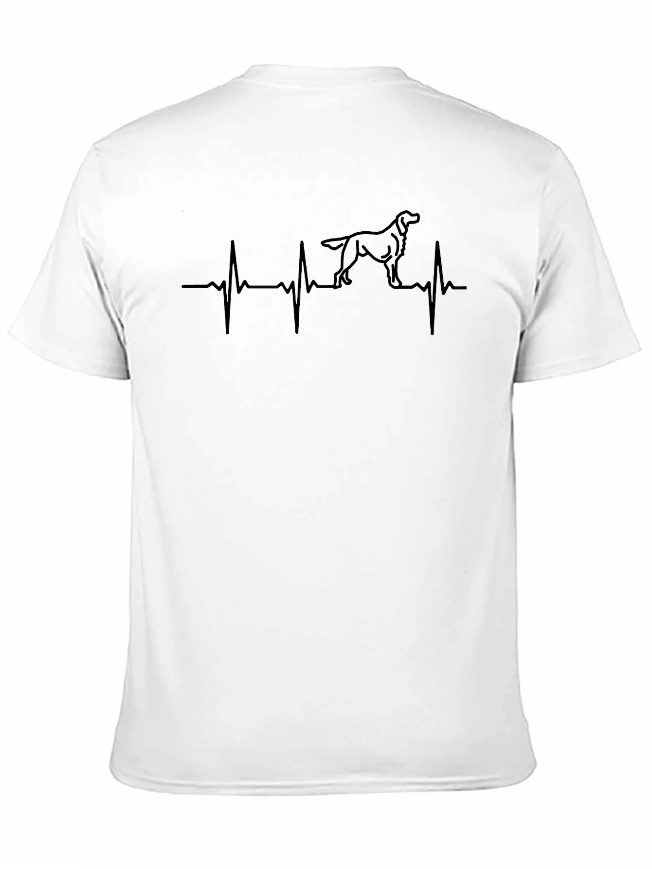 Dog Heartbeat Graphic Tee - Mens Black T-Shirt
