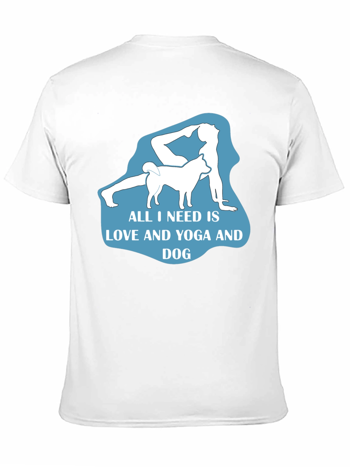 Yoga and Dog Lover T-Shirt - Black Cotton Tee