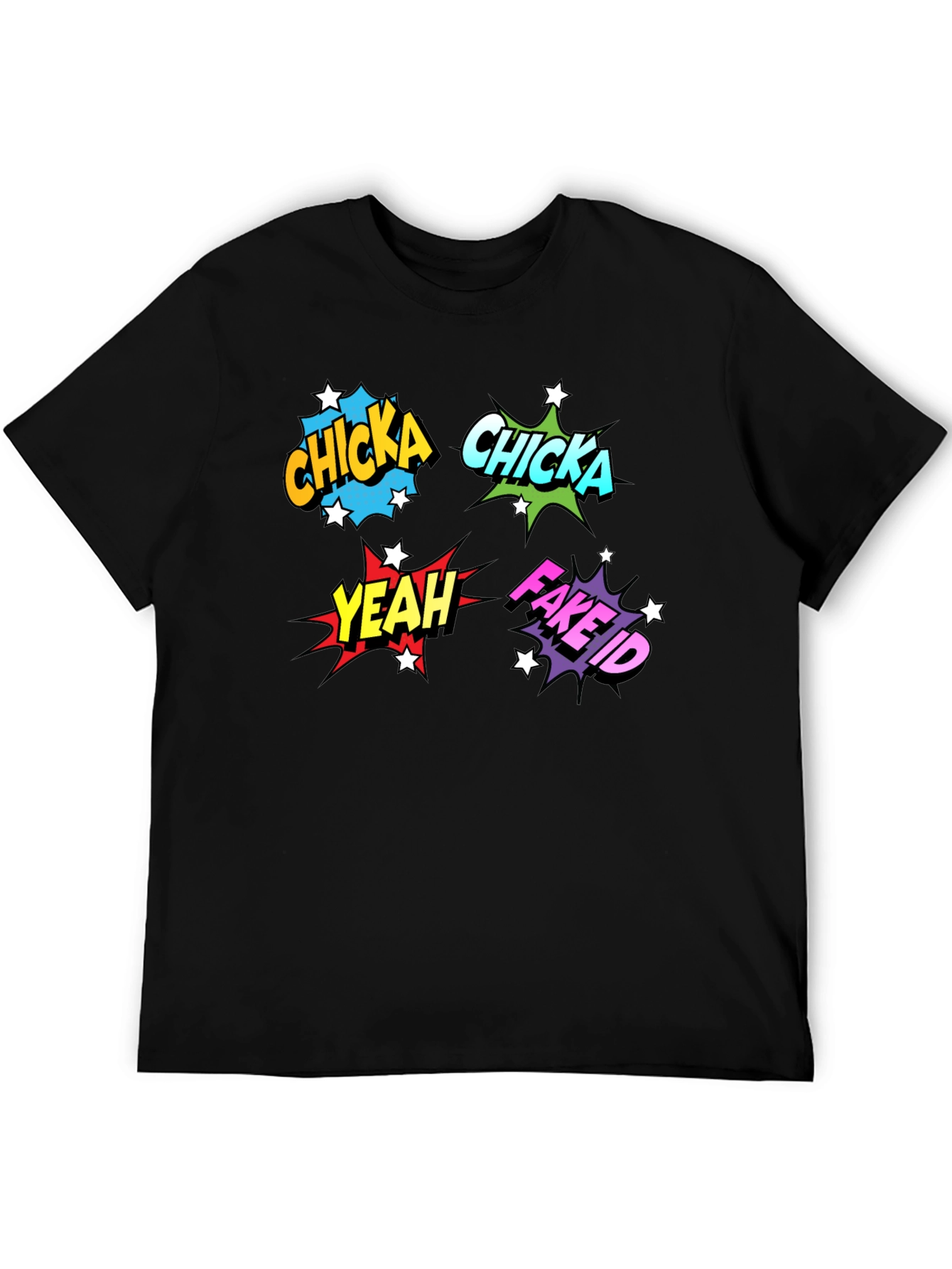 Comic Pop Art T-Shirt - Chicka Yeah Fake ID