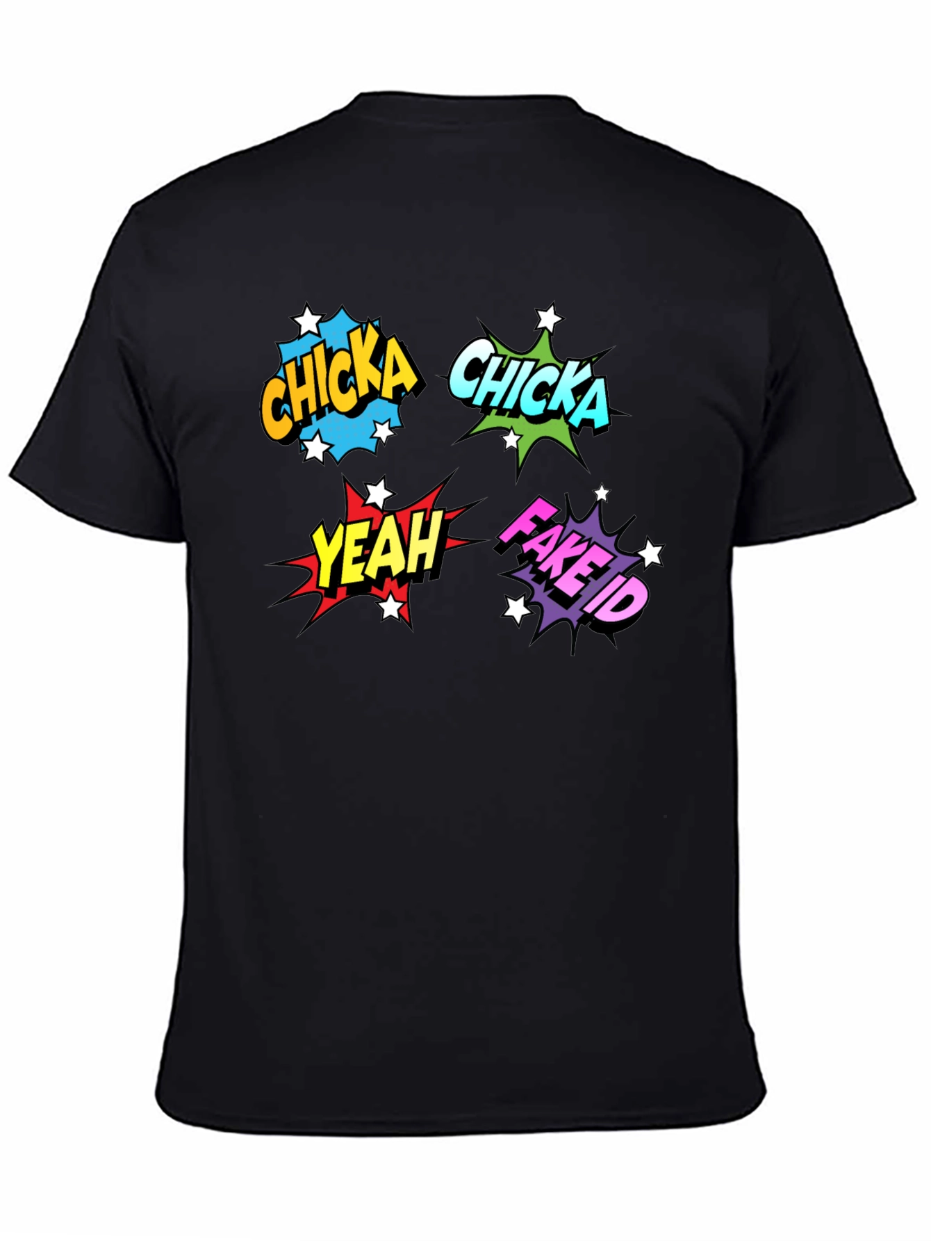 Comic Pop Art T-Shirt - Chicka Yeah Fake ID
