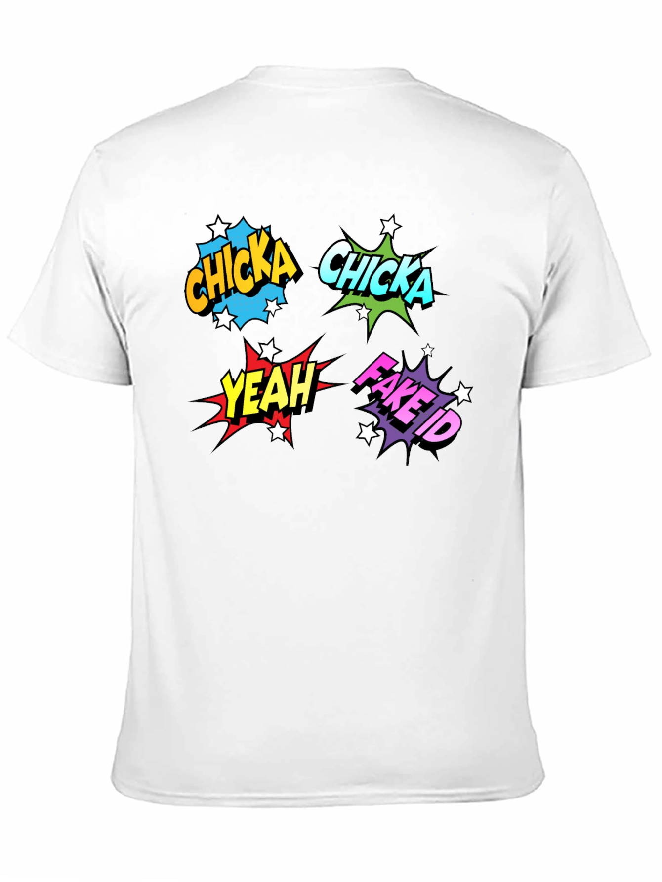 Comic Pop Art T-Shirt - Chicka Yeah Fake ID