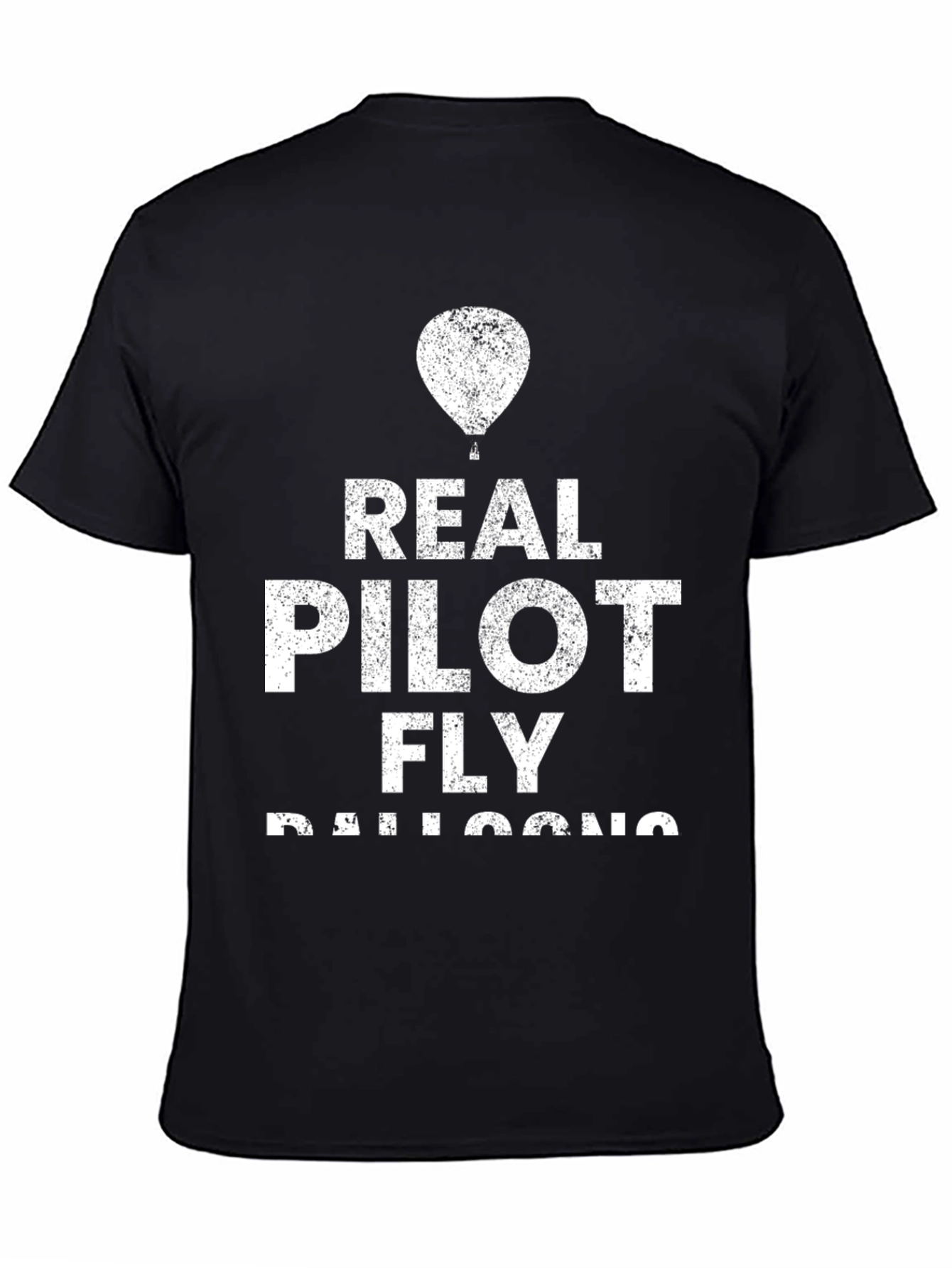 Real Pilot Fly Balloons T-Shirt Black
