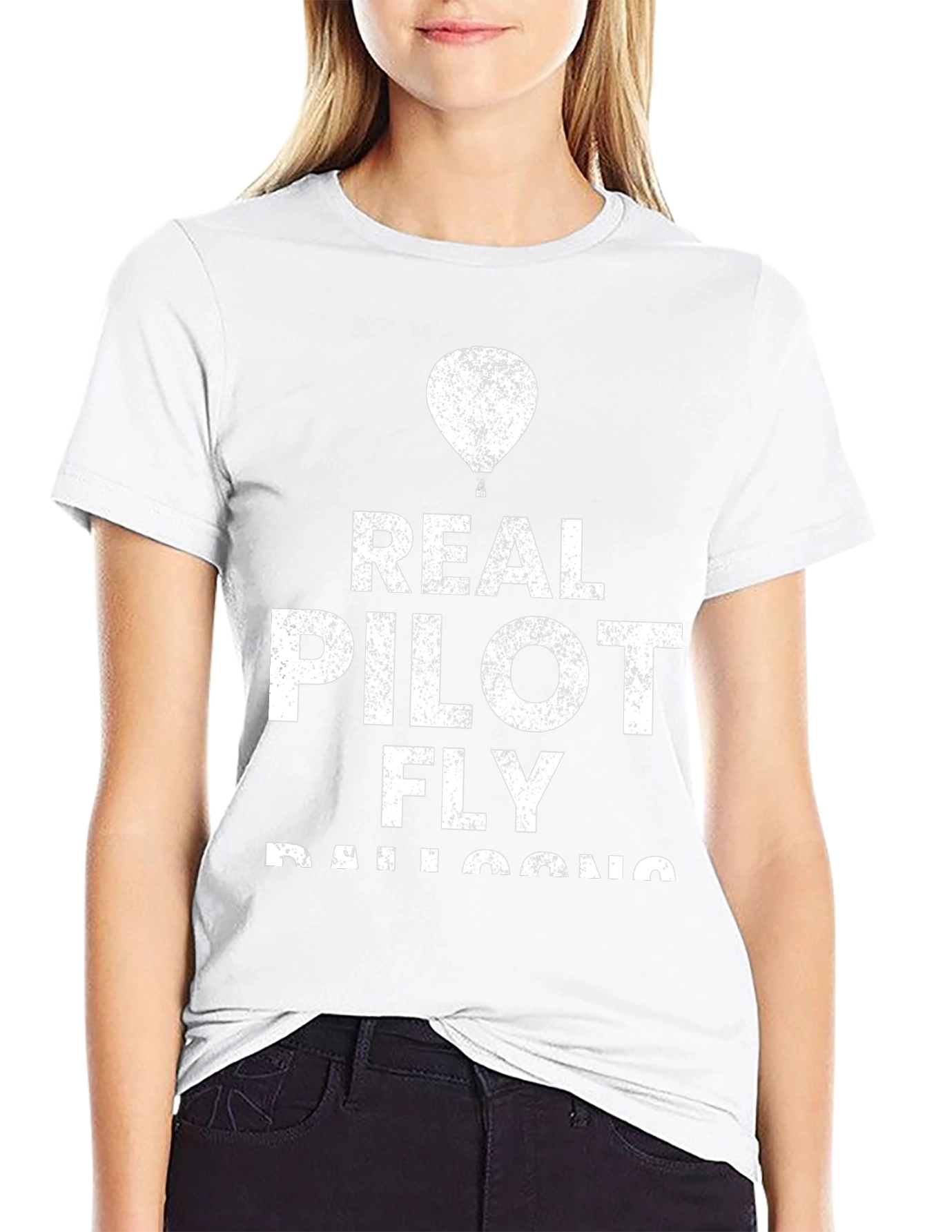 Real Pilot Fly Balloons T-Shirt Black