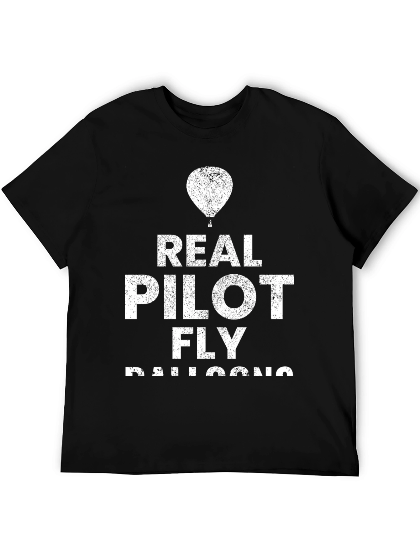 Real Pilot Fly Balloons T-Shirt Black