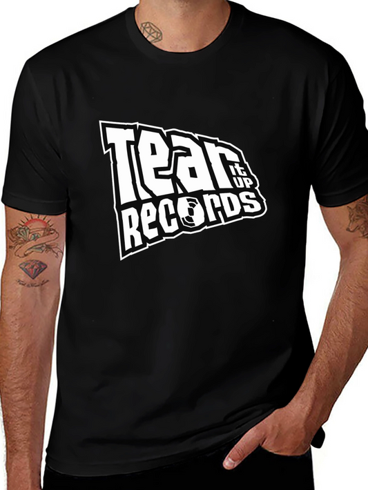 Tear It Up Records Graphic Tee - Black Casual Shirt