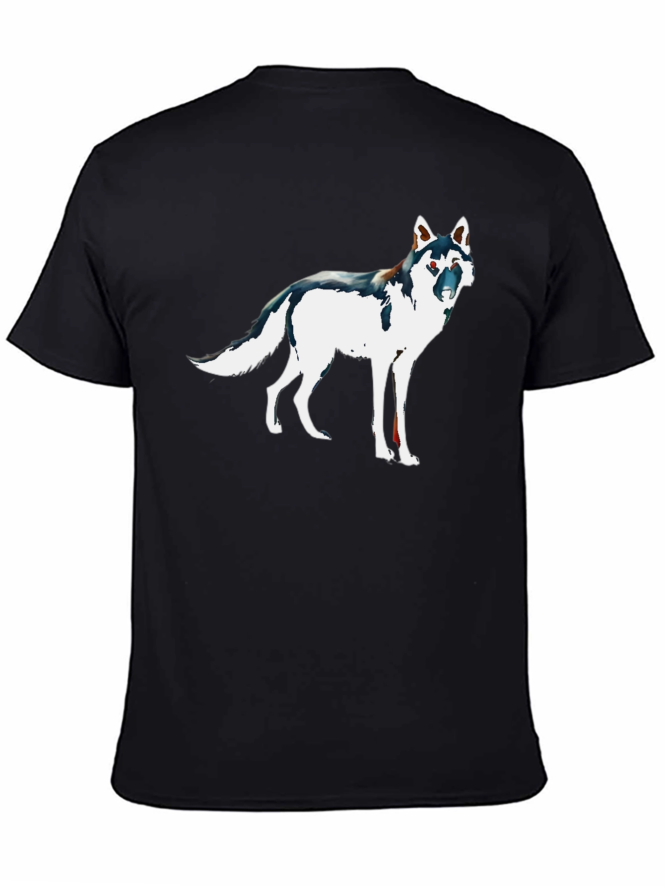 Wolf Graphic Tee - Stylish Black Cotton T-Shirt