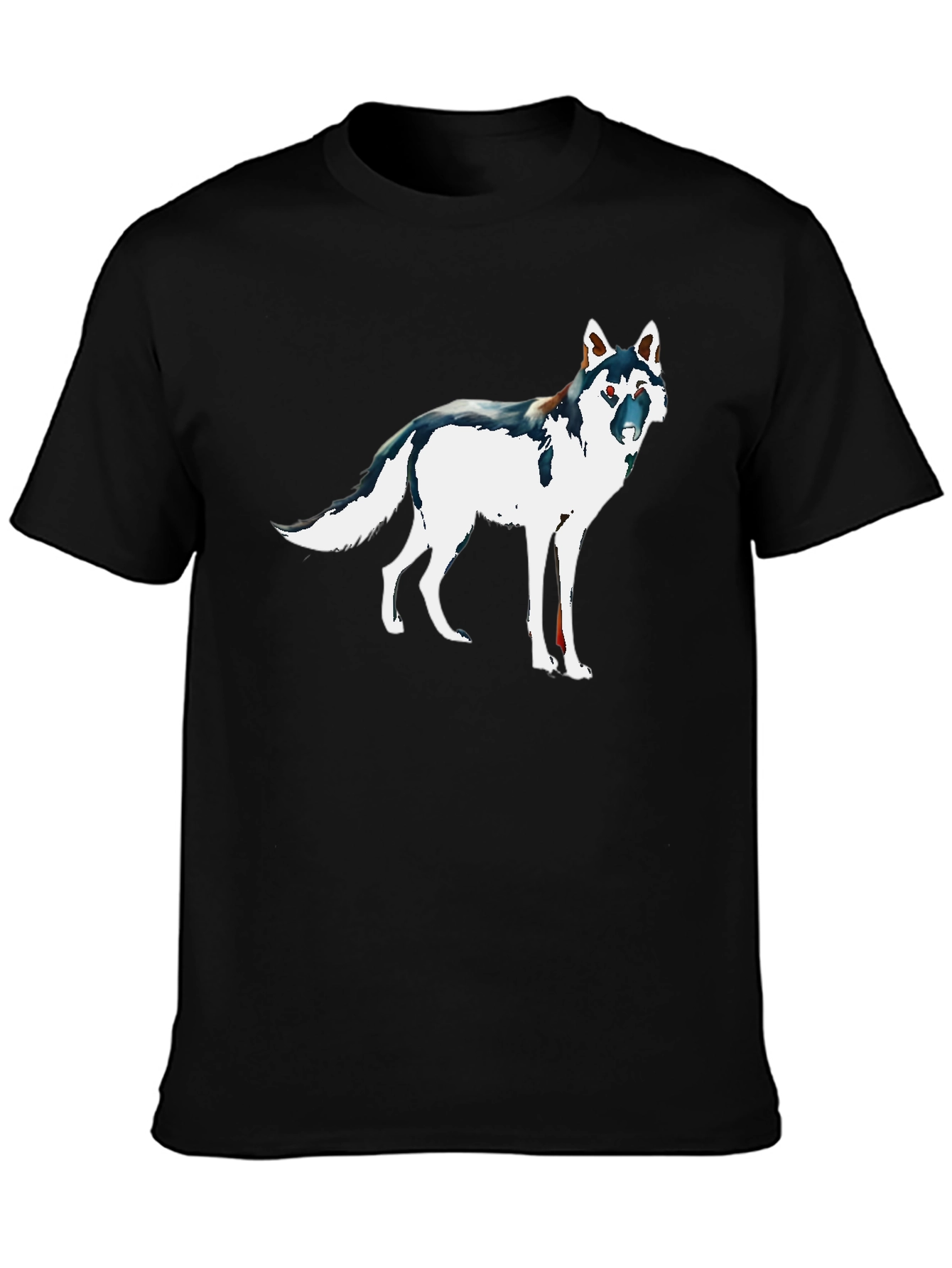 Wolf Graphic Tee - Stylish Black Cotton T-Shirt