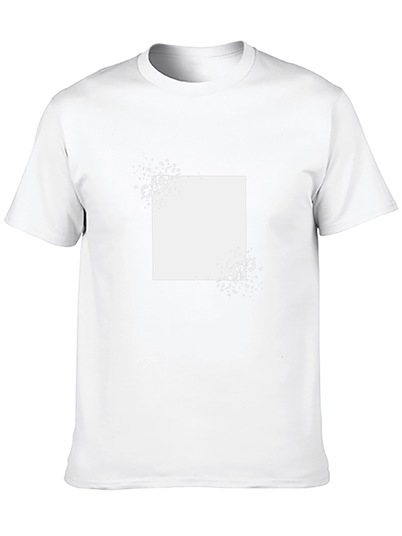 Abstract Square Graphic T-Shirt - Black