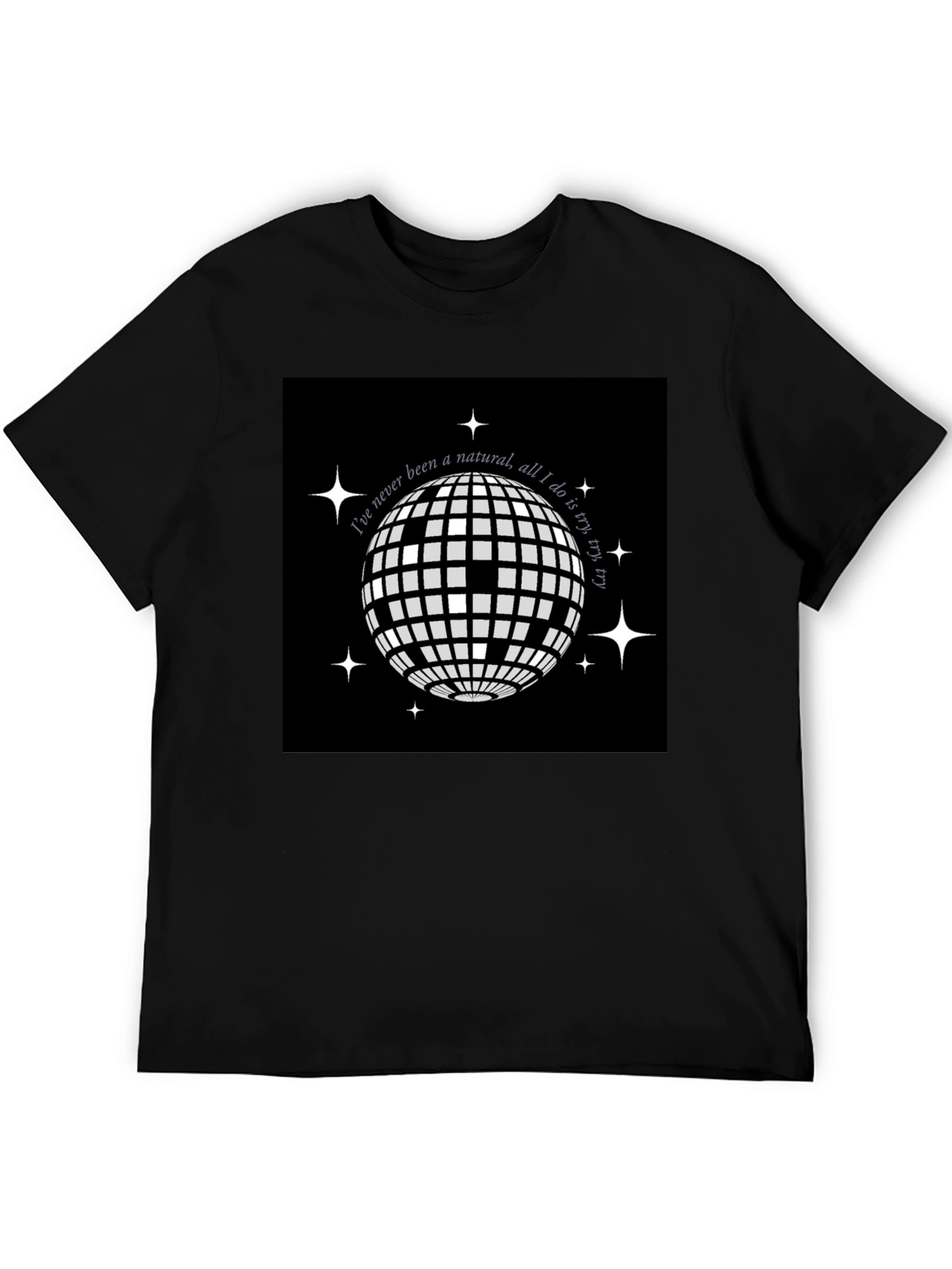 Disco Ball Graphic Tee - Try Try Try