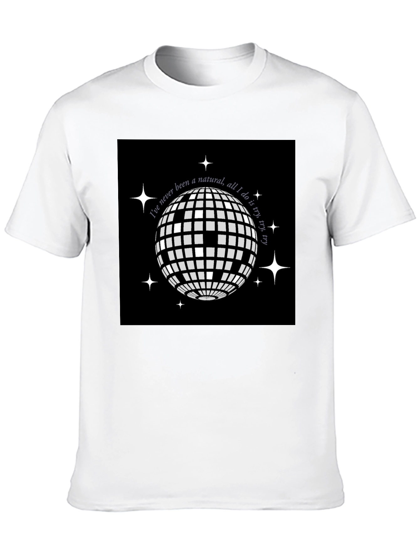 Disco Ball Graphic Tee - Try Try Try