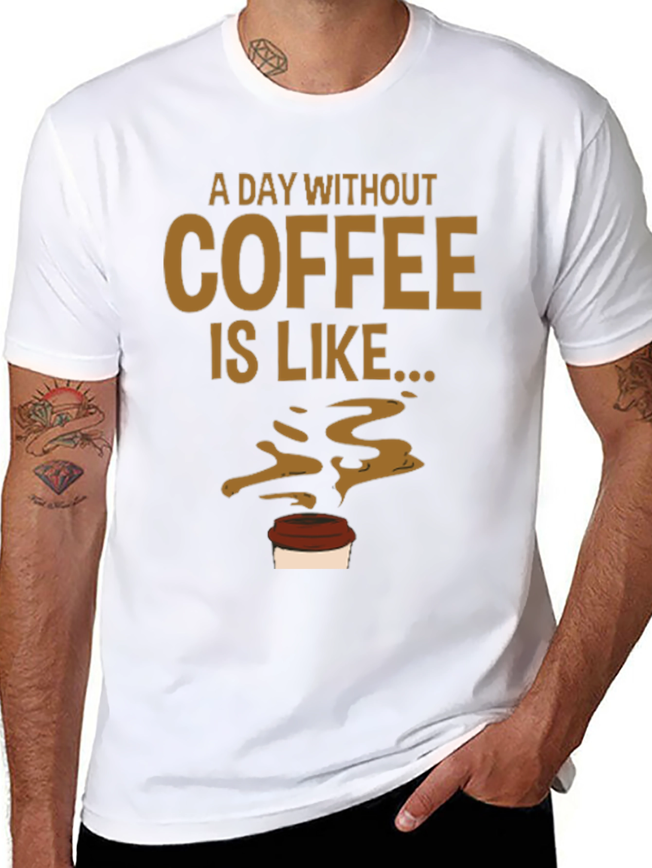 A Day Without Coffee Mens Graphic Tee
