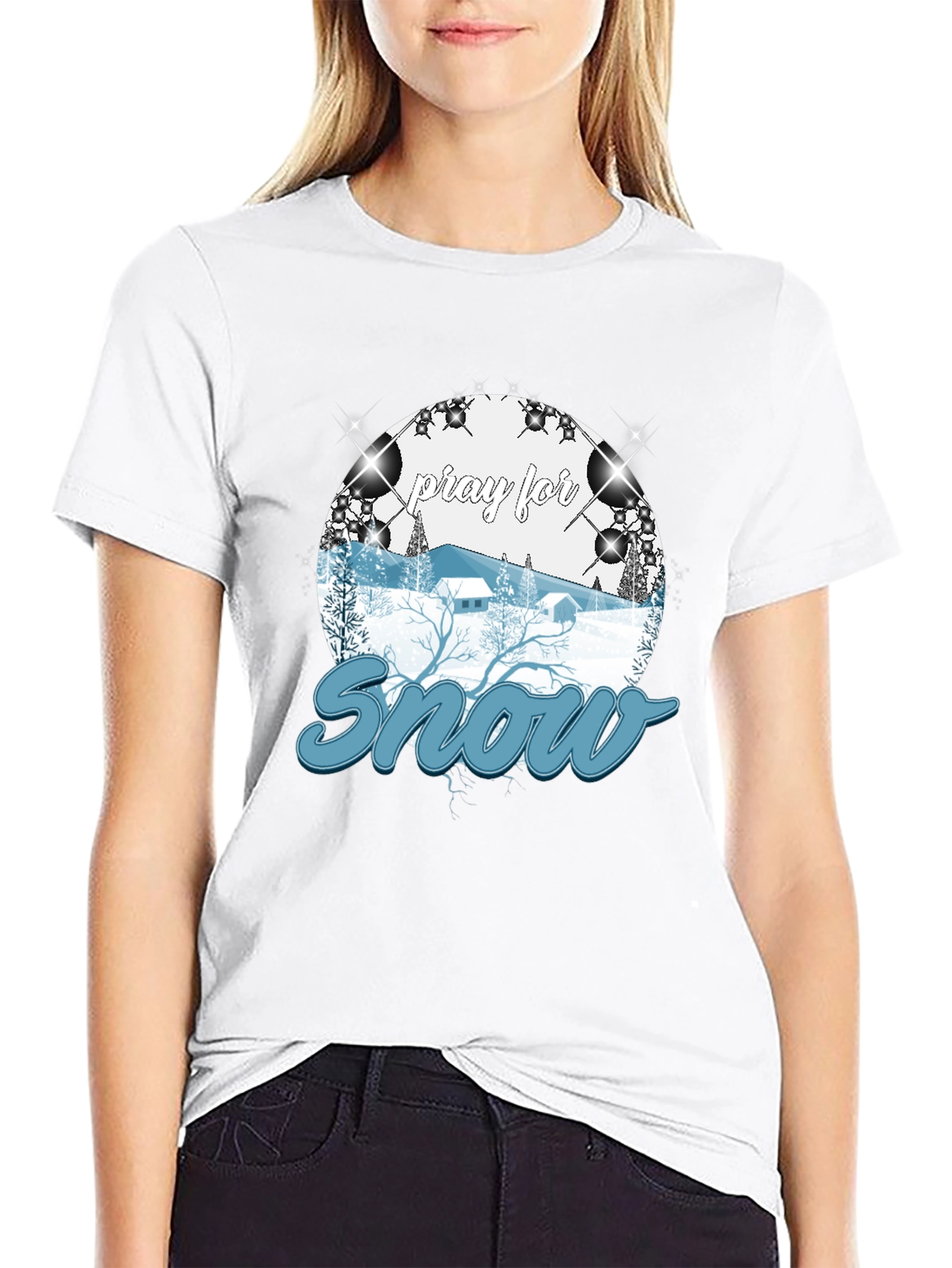 Pray For Snow T-Shirt Winter Holiday Apparel