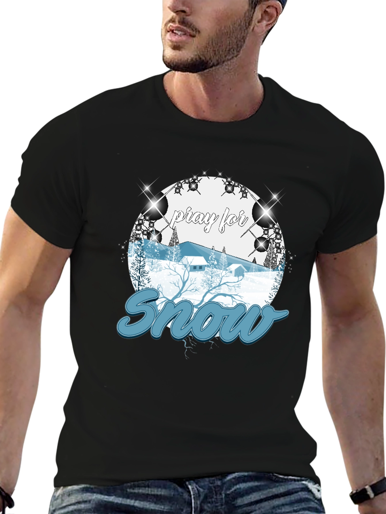 Pray For Snow T-Shirt Winter Holiday Apparel