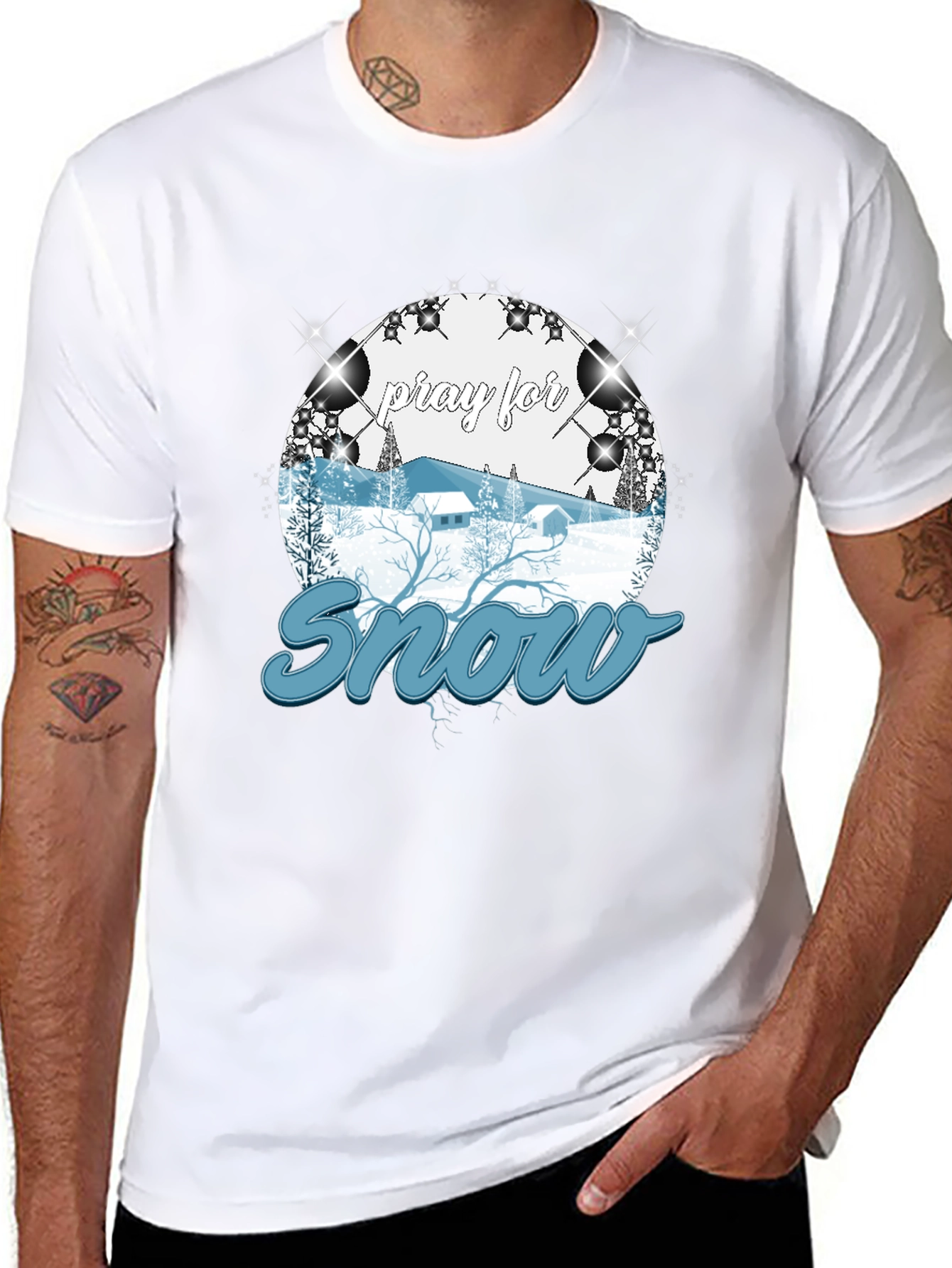 Pray For Snow T-Shirt Winter Holiday Apparel