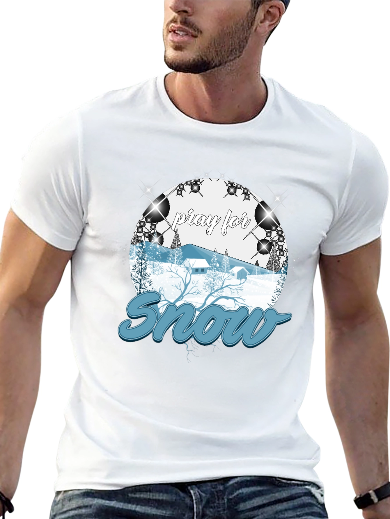 Pray For Snow T-Shirt Winter Holiday Apparel