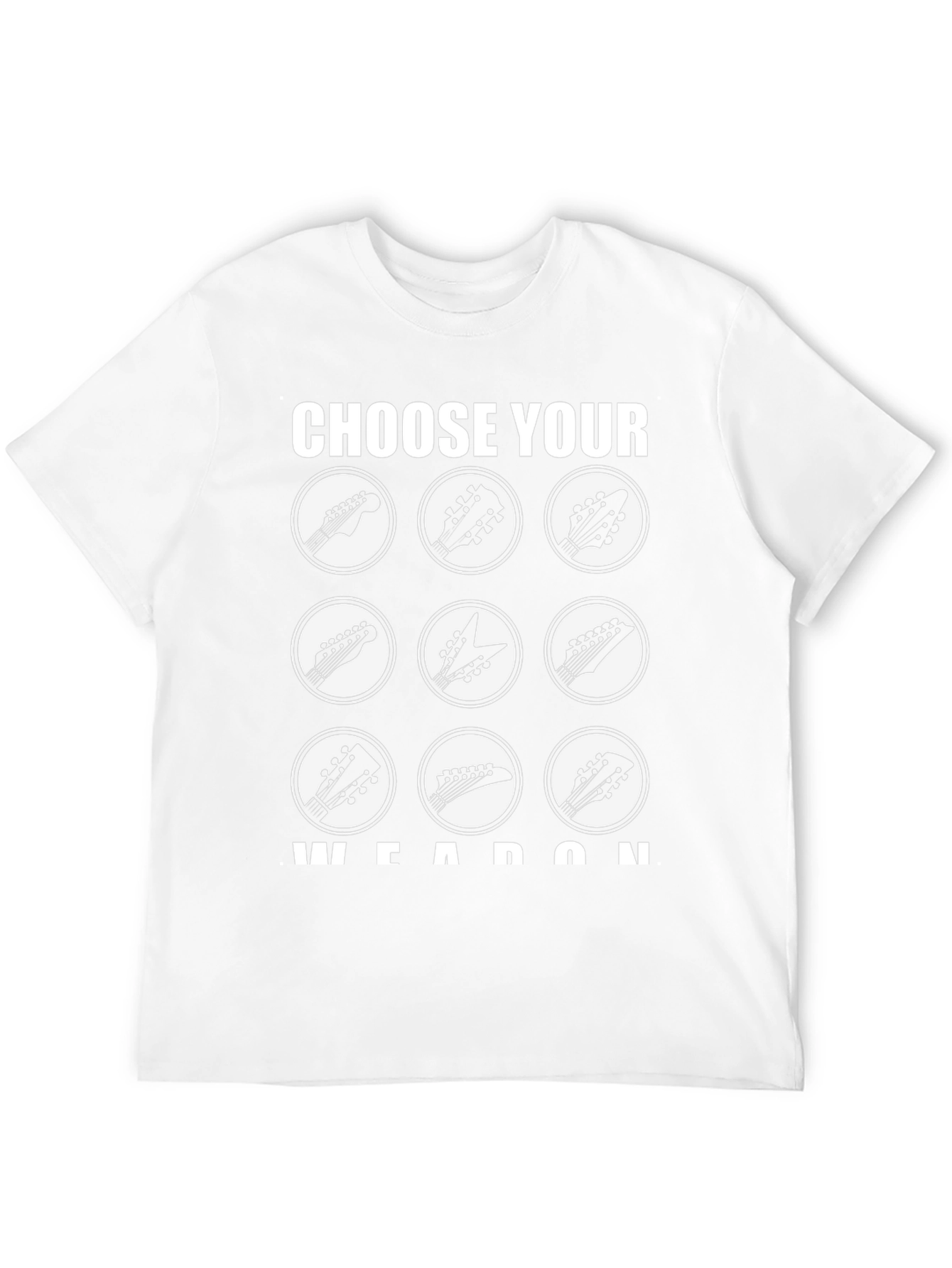 Choose Your Weapon Guitar Headstock T-Shirt