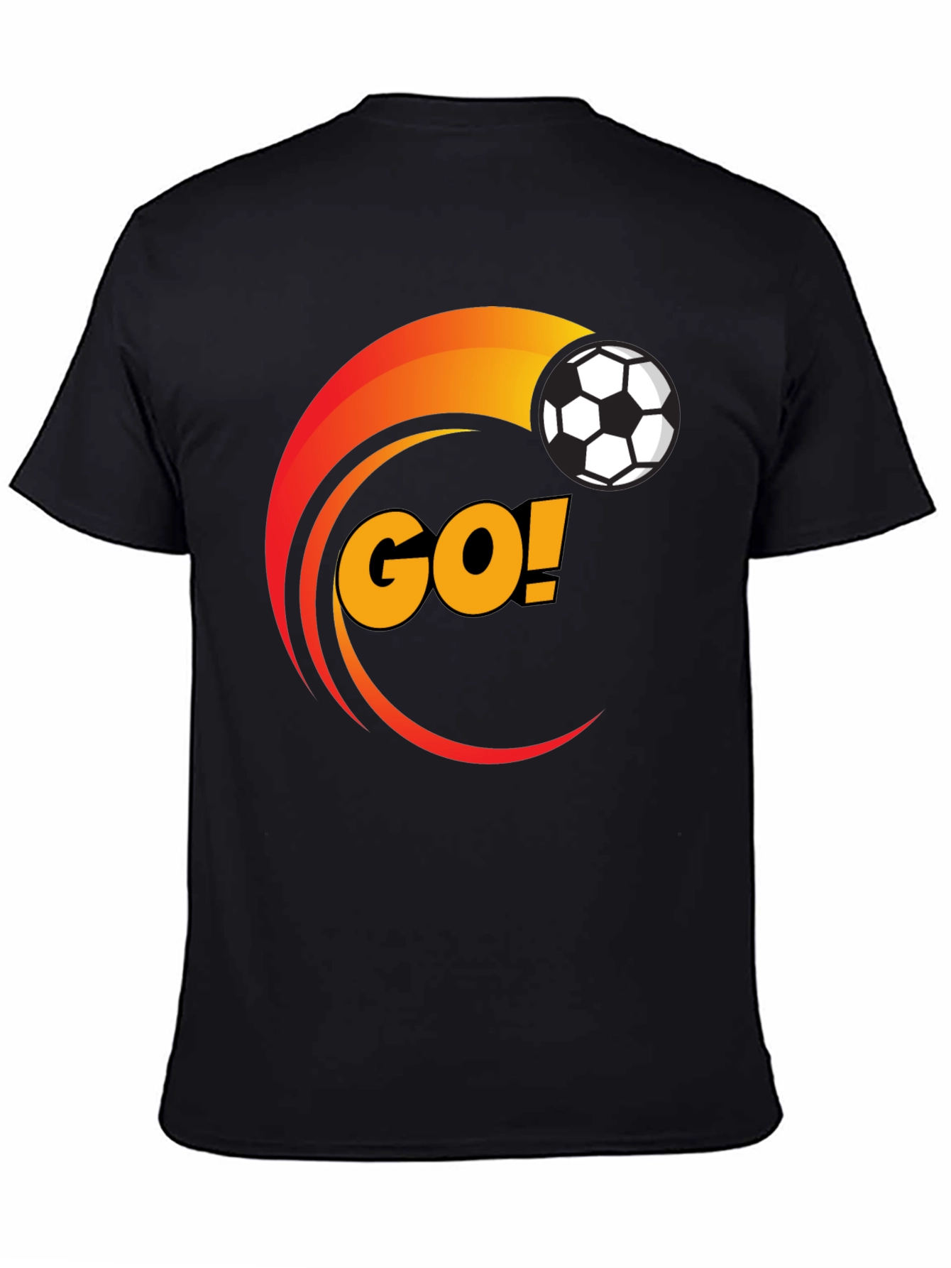 Soccer GO! Black Graphic T-Shirt