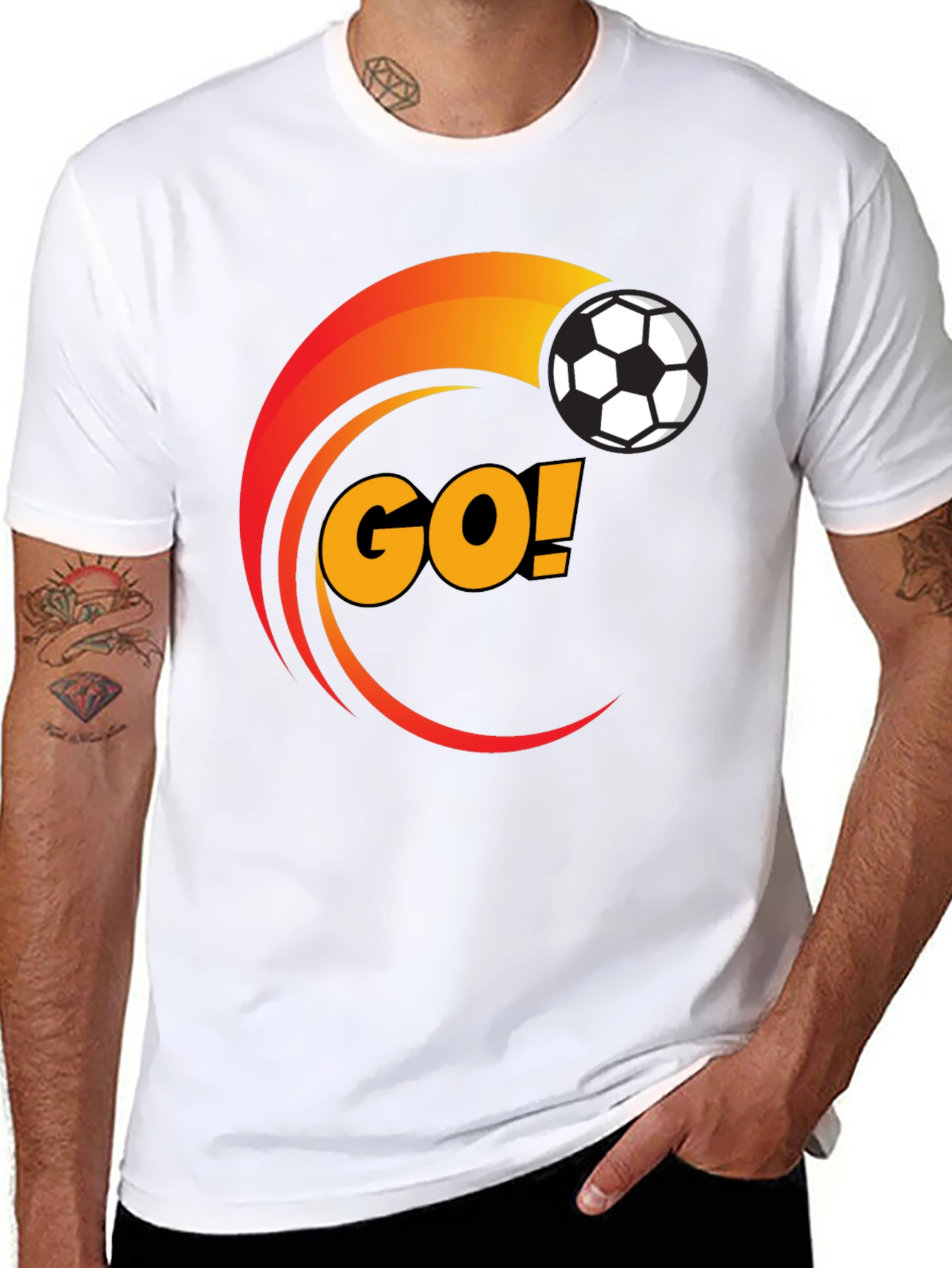 Soccer GO! Black Graphic T-Shirt