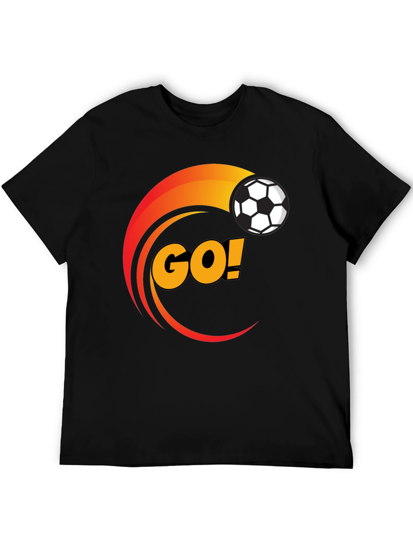 Soccer GO! Black Graphic T-Shirt