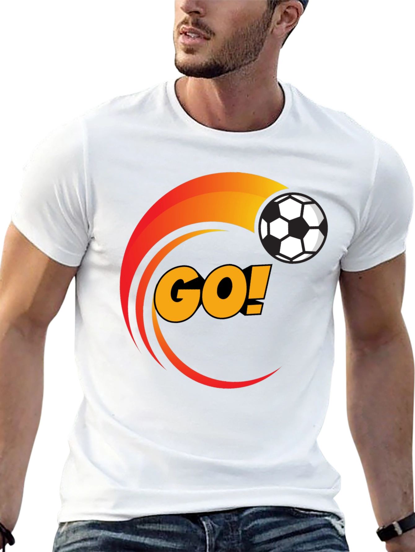 Soccer GO! Black Graphic T-Shirt