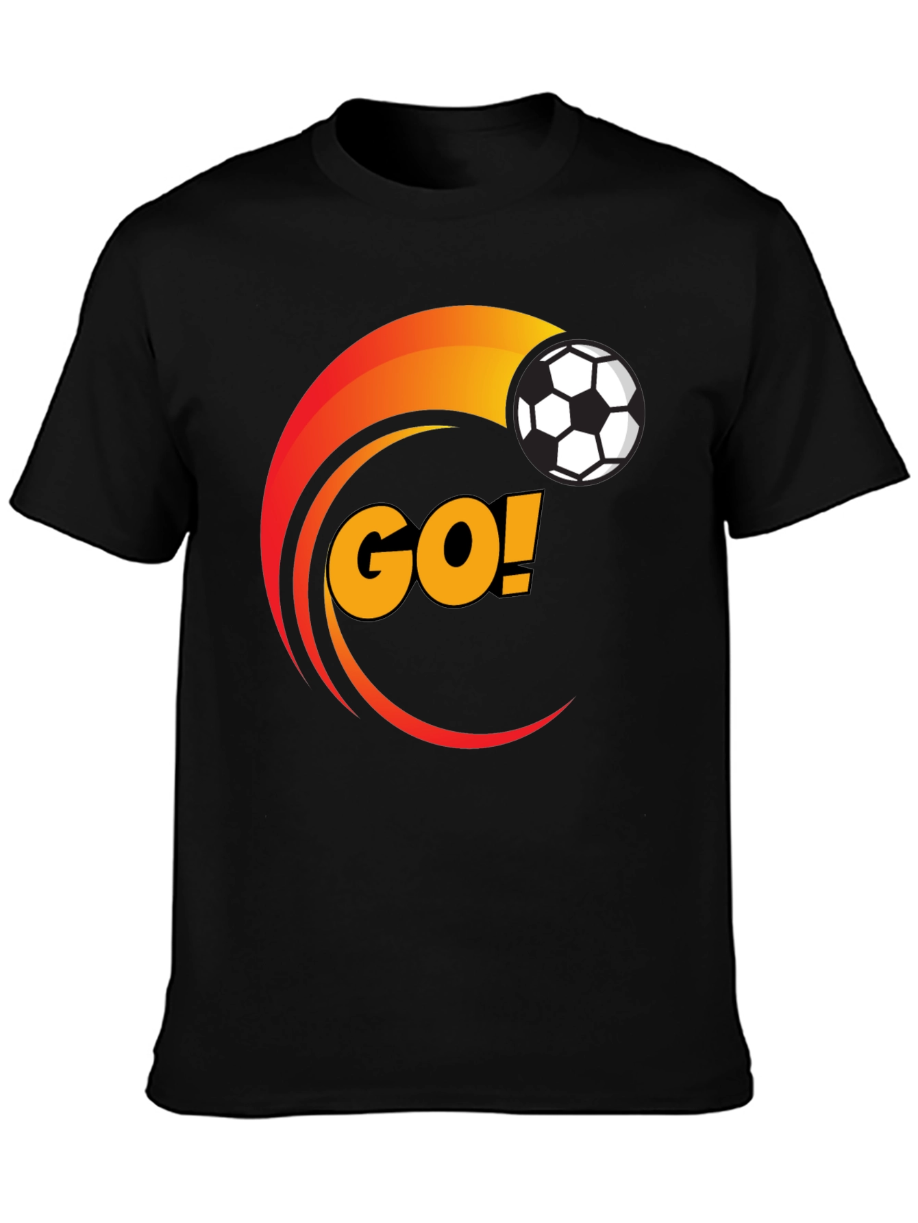 Soccer GO! Black Graphic T-Shirt