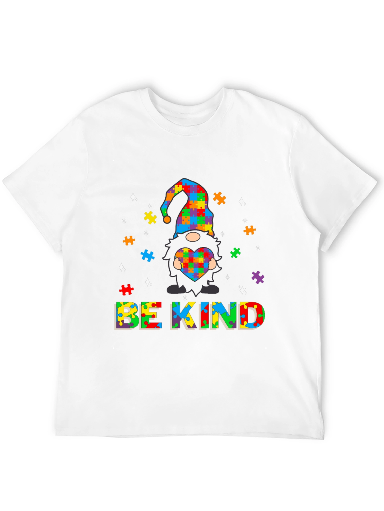 Autism Awareness Gnome T-Shirt - Be Kind